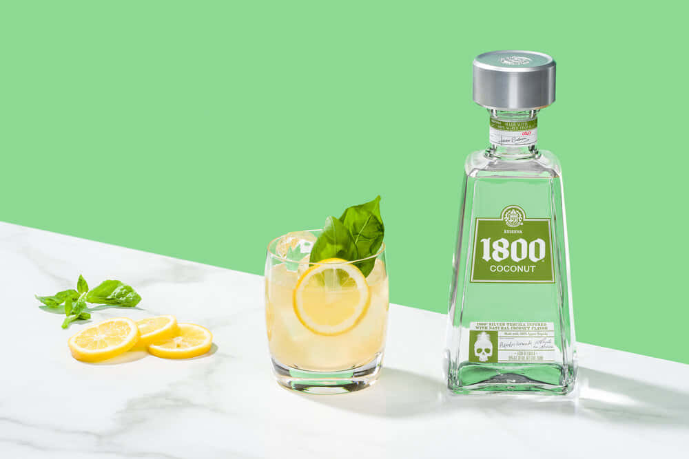 1800 Tequila Coconut Ginger Mint Lemonade Cocktail Wallpaper