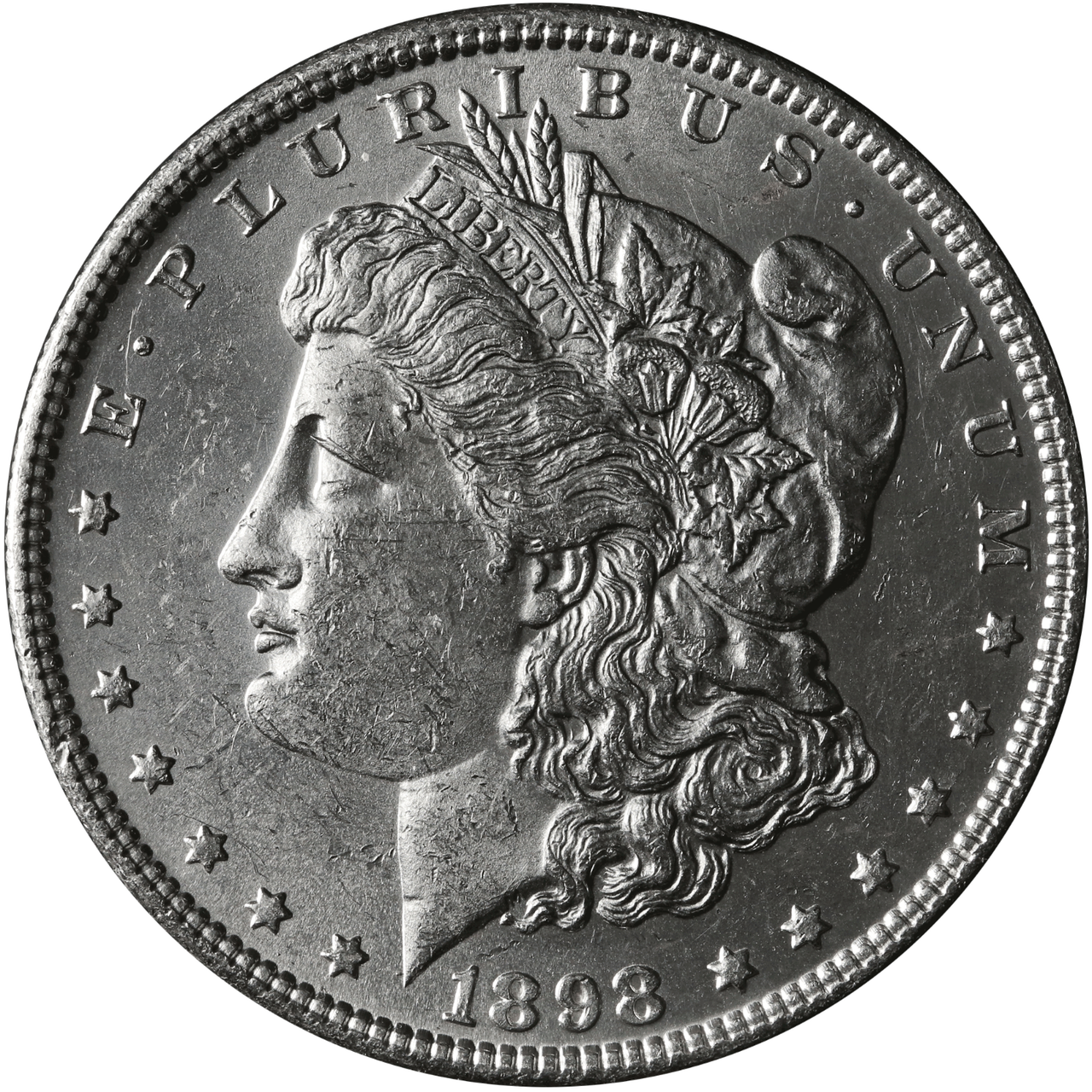 1898 Silver Dollar Coin PNG