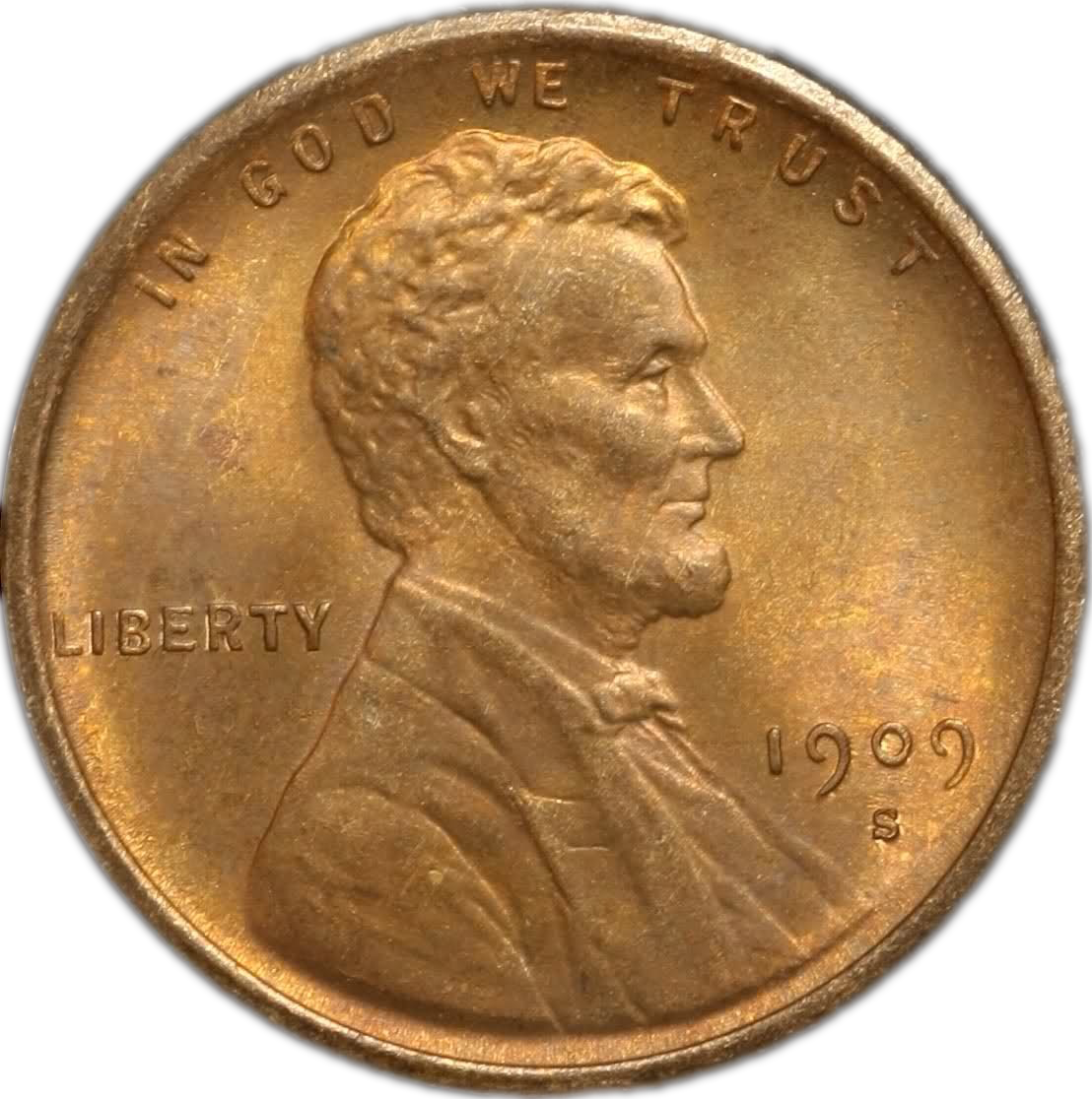 1909 S V D B Lincoln Penny PNG