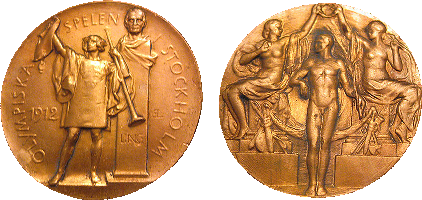 1912 Stockholm Olympic Medal PNG