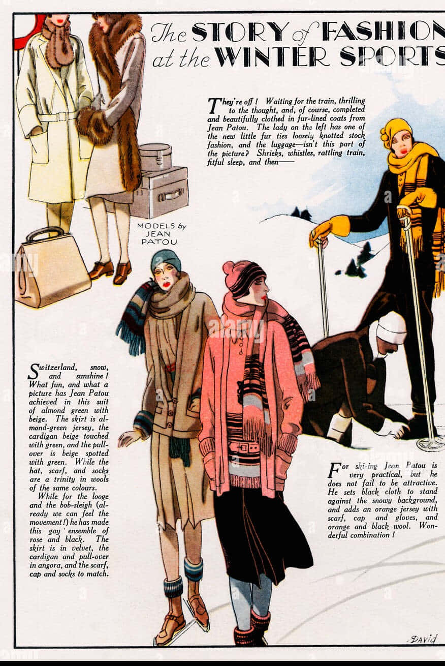 1920 Illustration Von Jean Patou Wallpaper