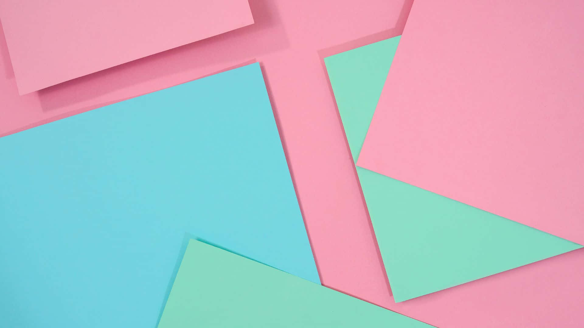 1920 X 1080 Abstract Pink Blue And Green Squares Wallpaper