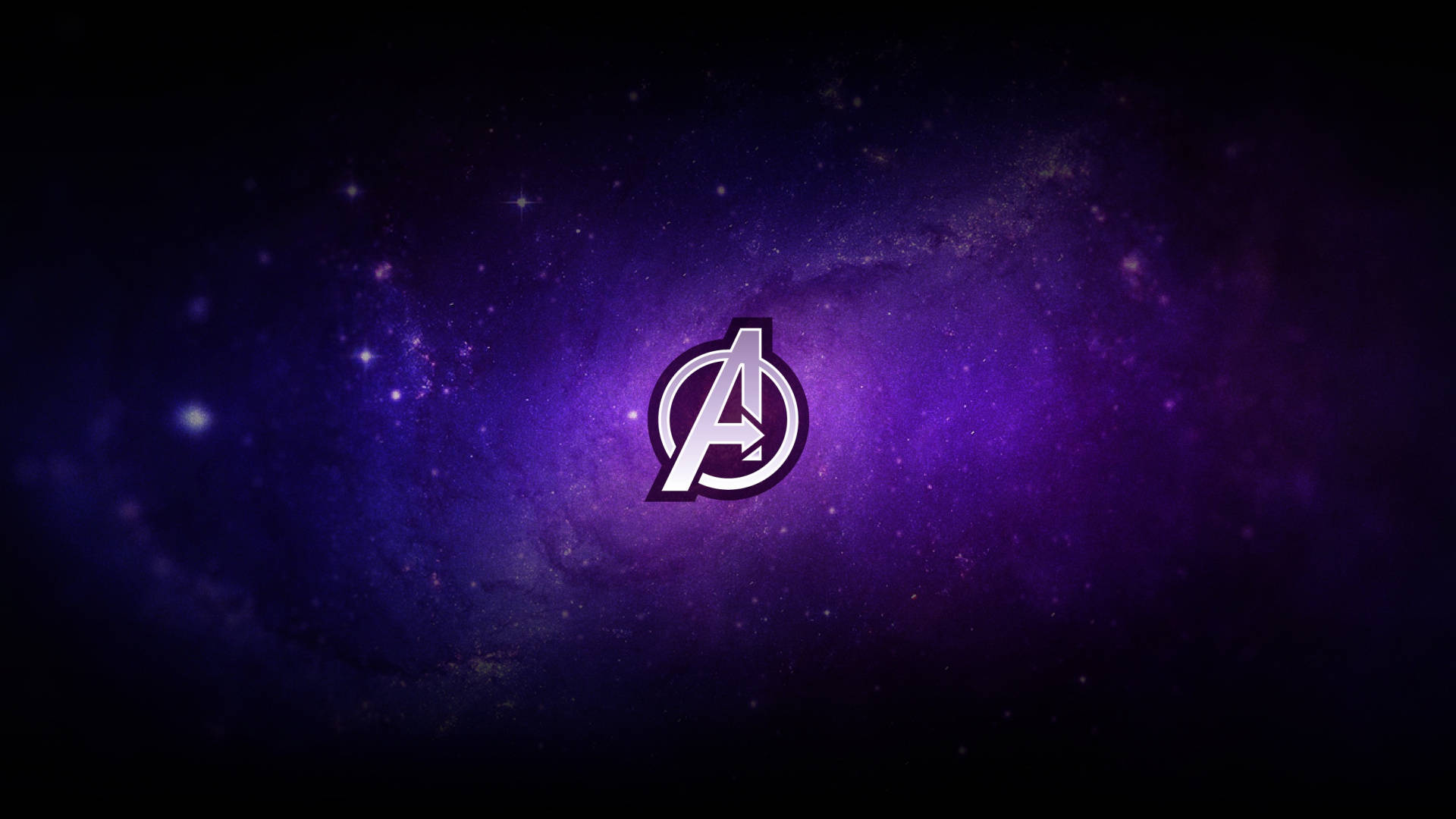 1920 X 1080 Avengers Logo Amongst The Stars Wallpaper