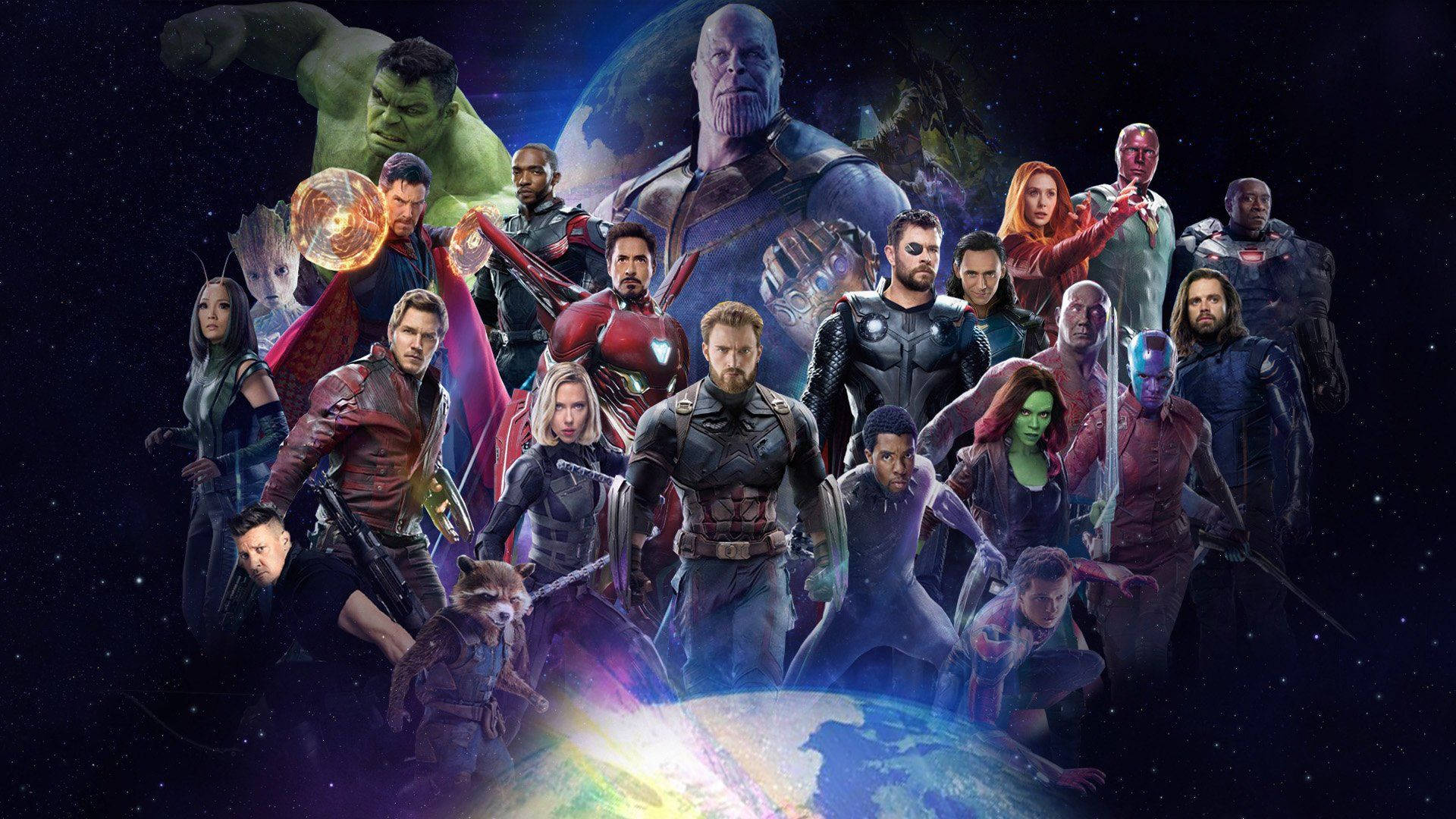 Einepisches Team: 8 Avengers, Bereit Für Den Kampf. Wallpaper