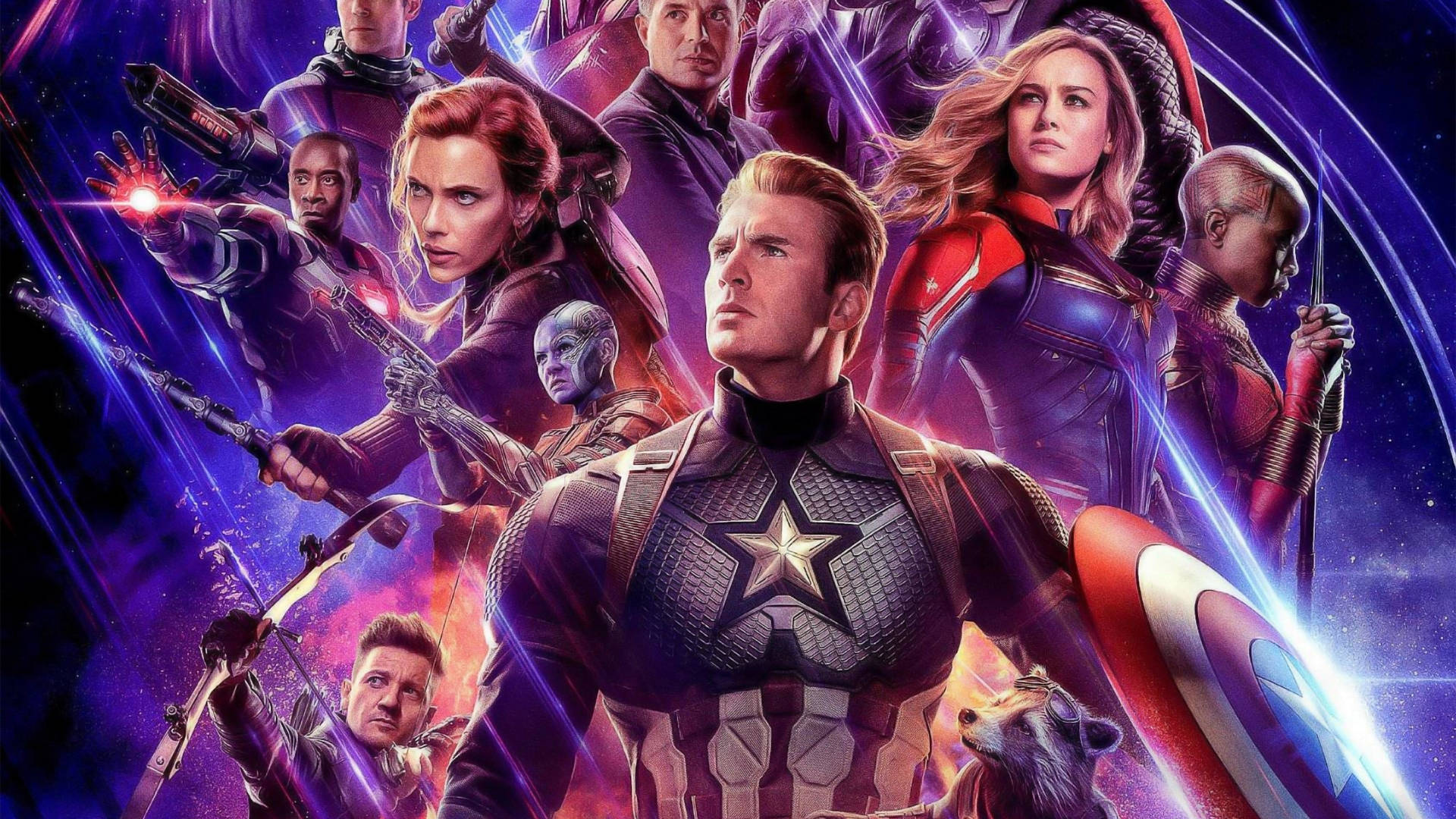 Hjältarnasamlas För Den Episka Avengers-striden. Wallpaper