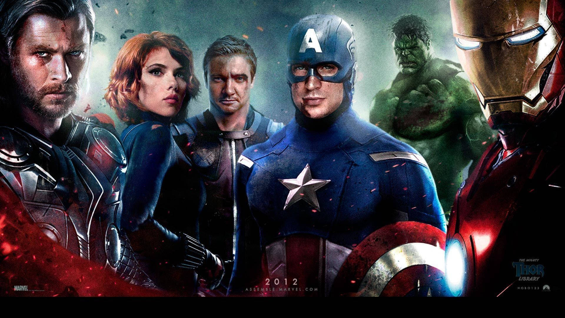 Demäktiga Avengers Förenas. Wallpaper