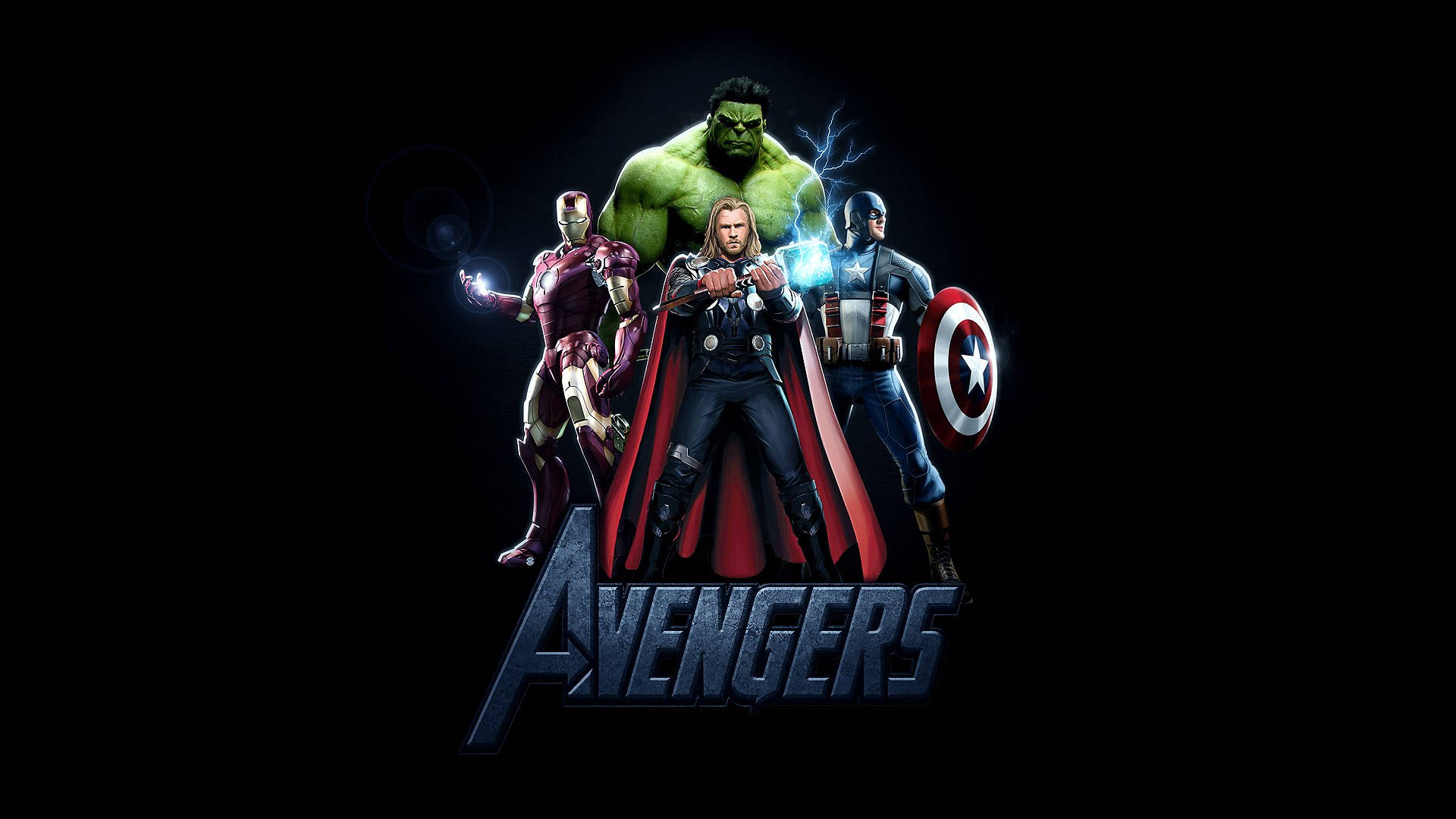 Udstyret og klar til kamp - Avengers Samles Wallpaper