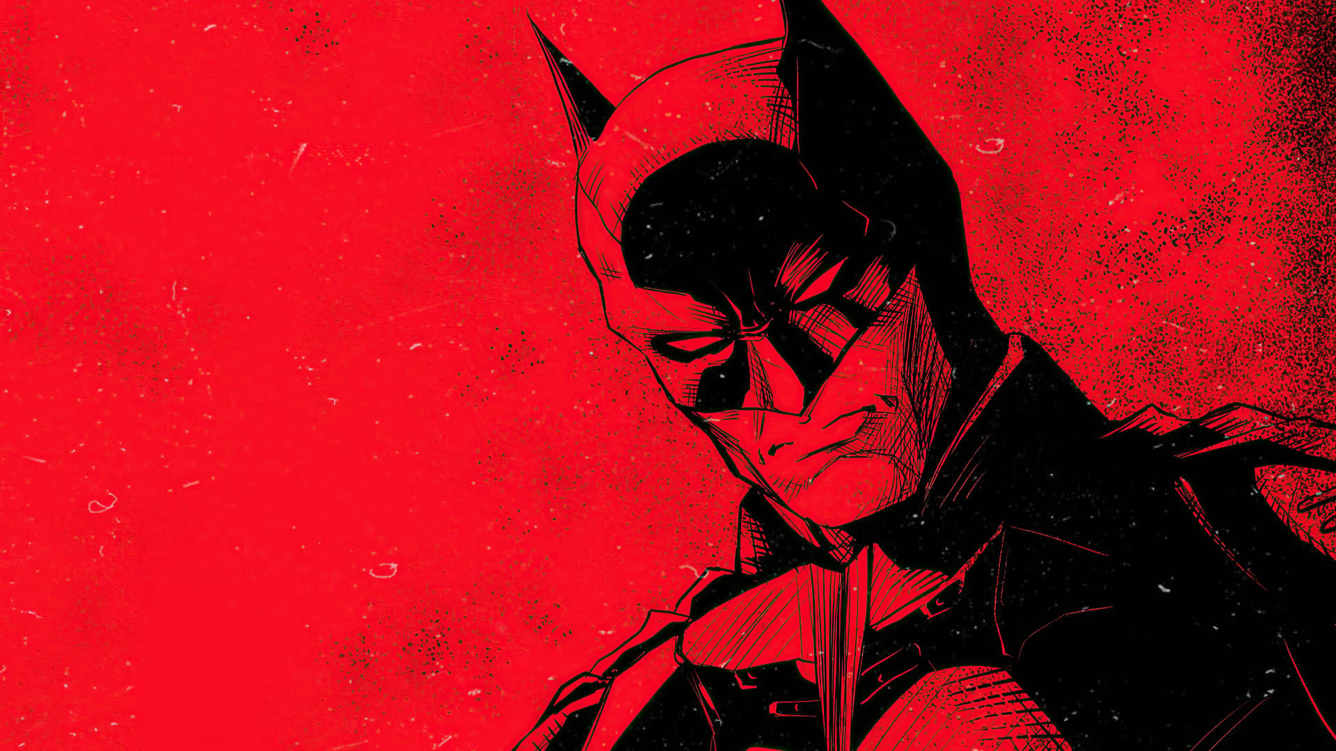 1920x1080 Batman Red Silhouette Wallpaper