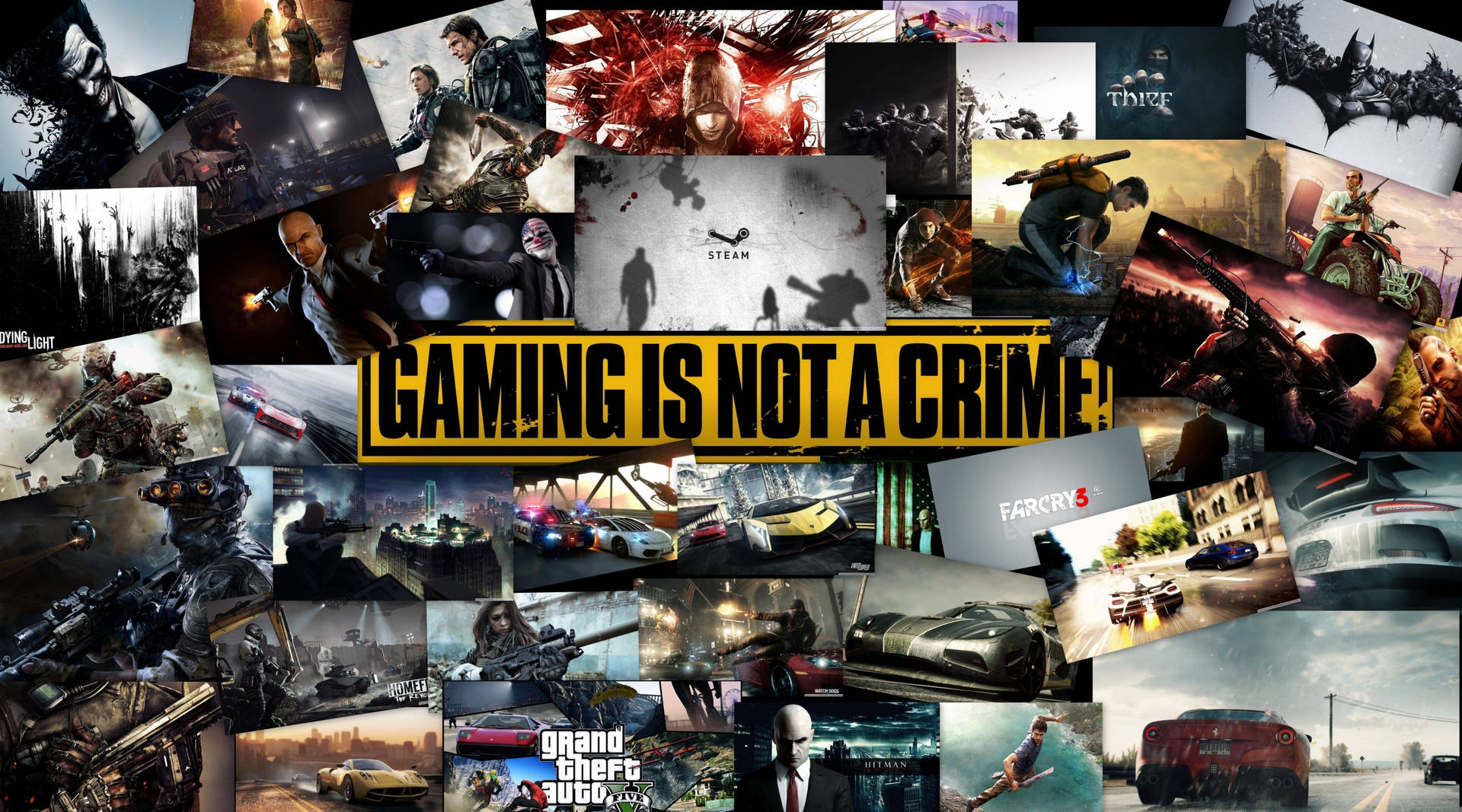 1920 X 1080 Gaming Is Not A Crime Wallpaper