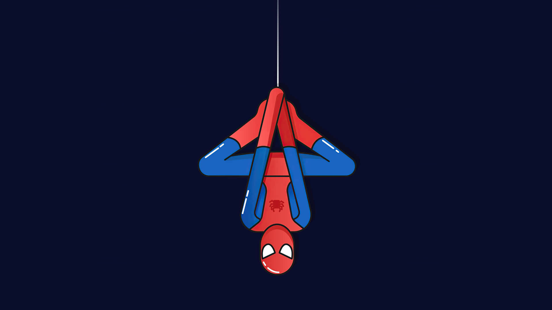 1920 X 1080 Minimalist Spider-man Upside Down Wallpaper