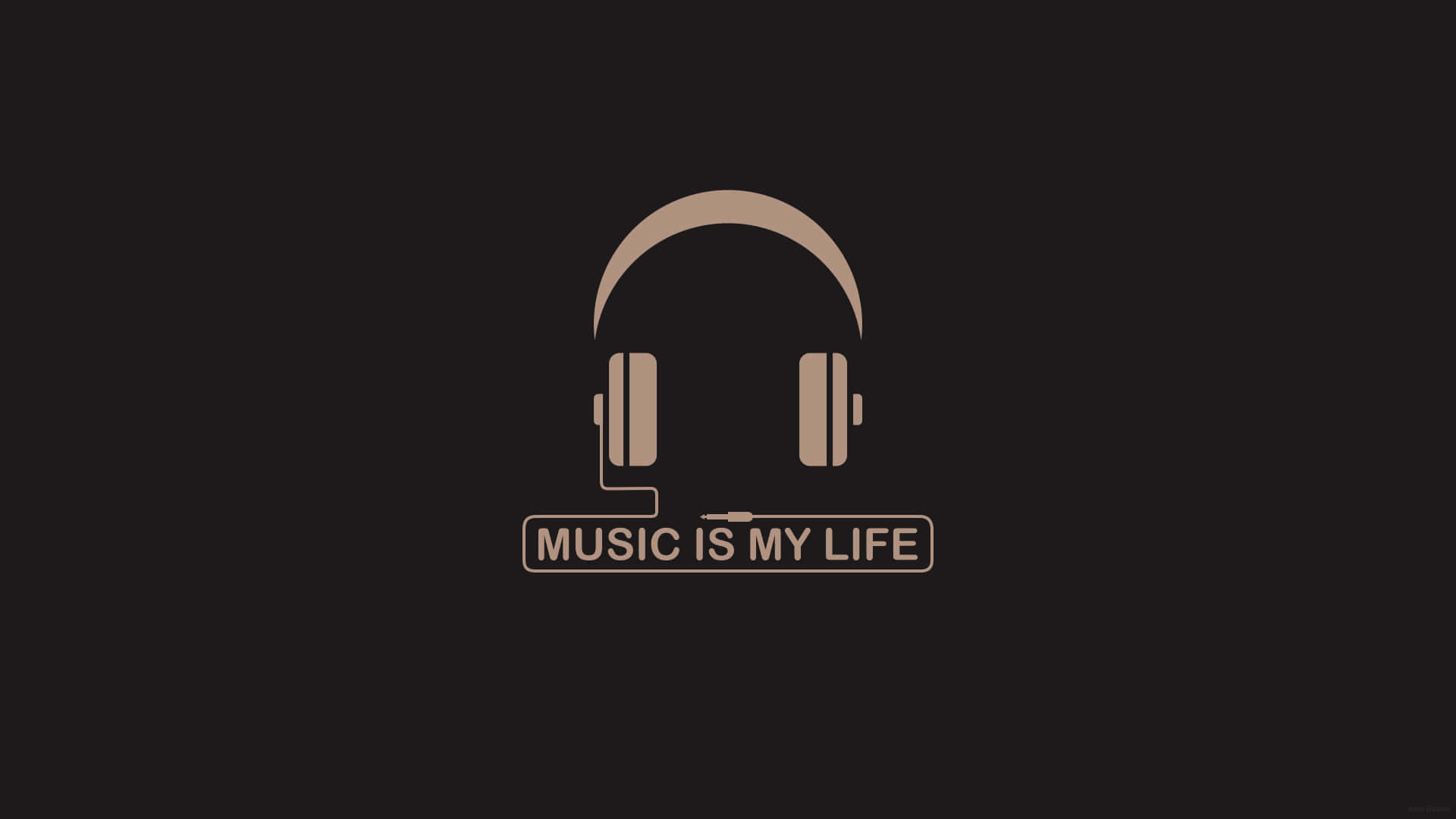 Music Is My Life 1920 X 1080 Minimalist Wallpaper