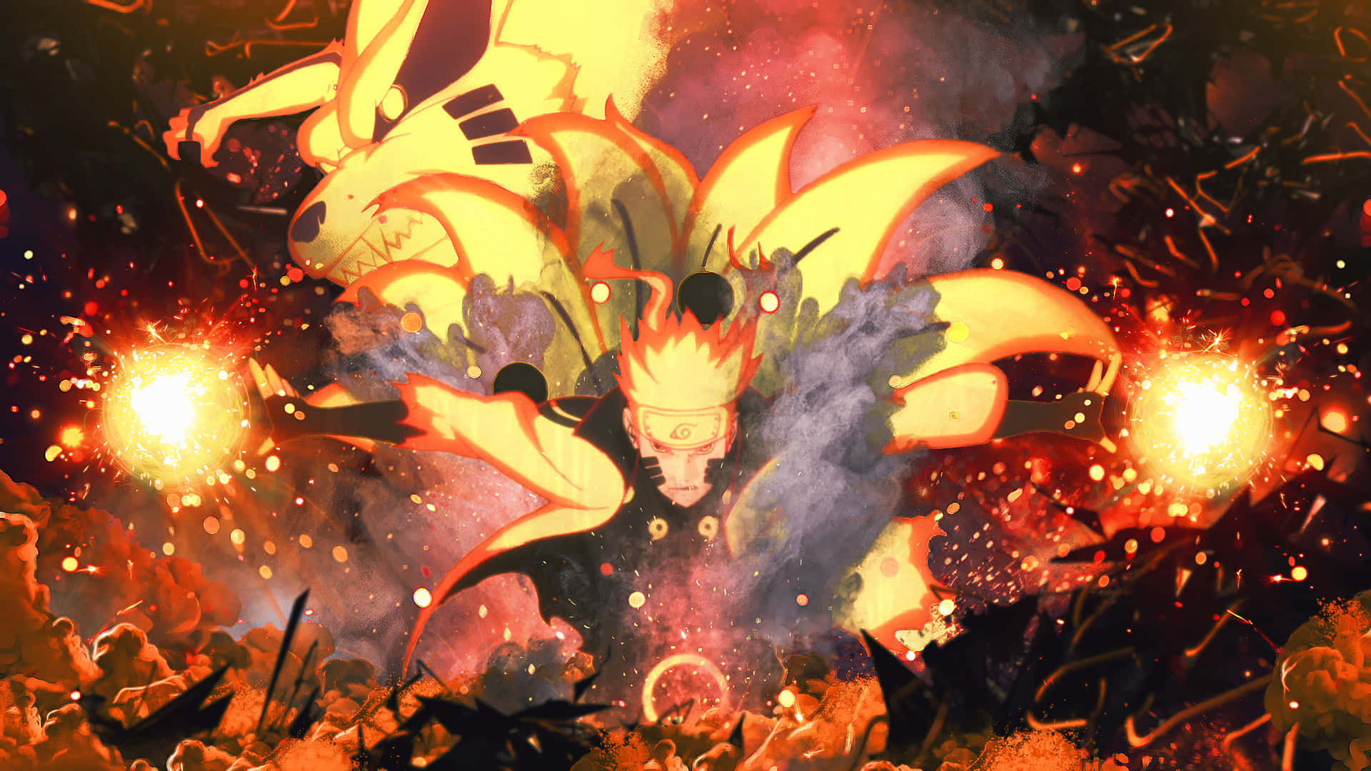 Vandet af ilden brænder stærkt - Naruto. Wallpaper