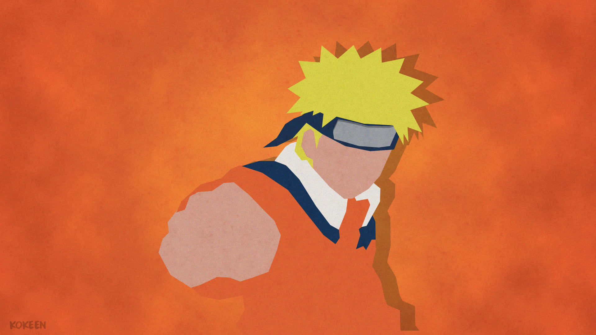 Derjunge Naruto Uzumaki Bereitet Sich Auf Den Kampf Vor Wallpaper