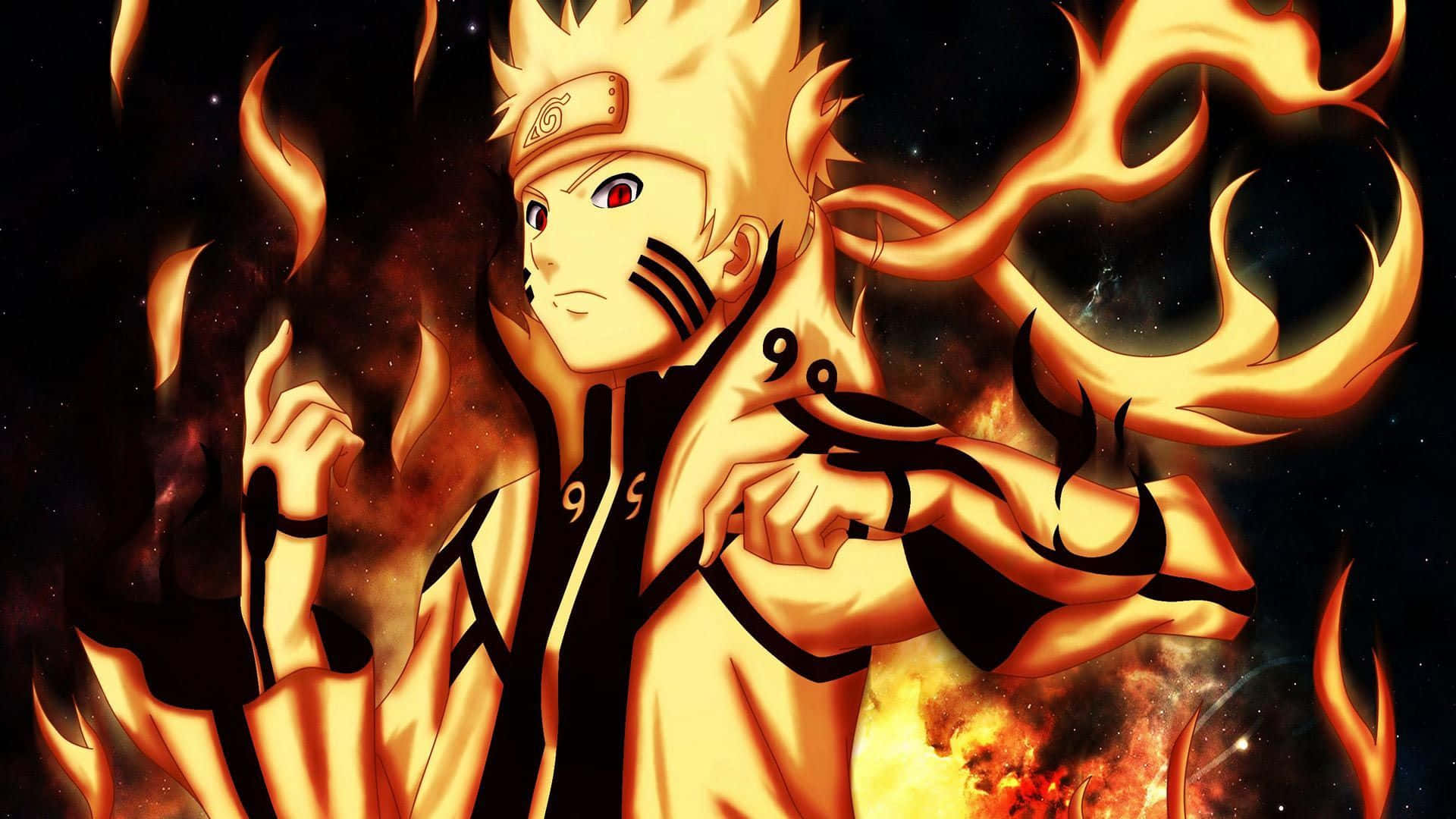 1920 X 1080 Naruto In Flames Wallpaper
