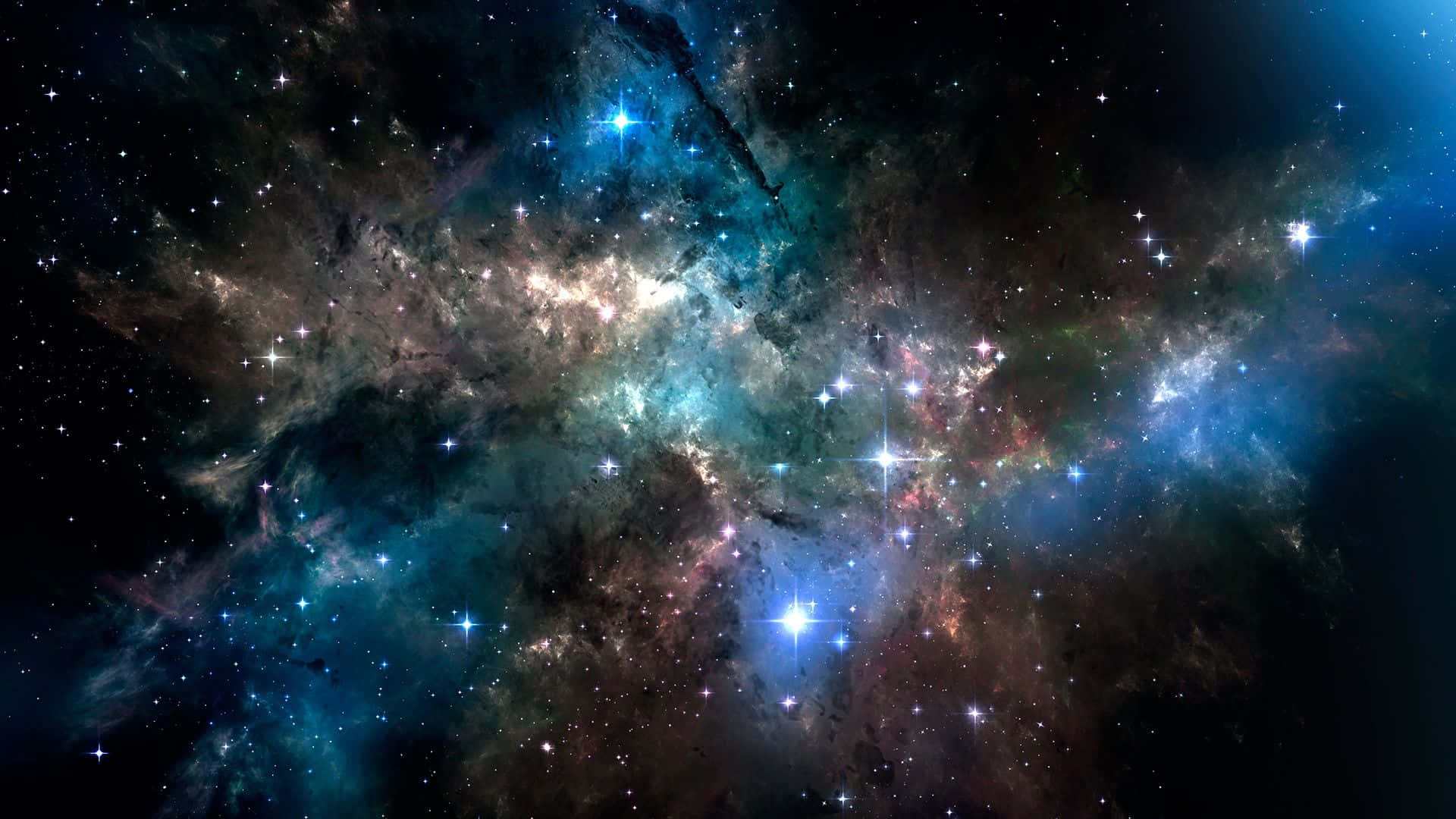 Download 1920 X 1080 Nebula And Glowing Stars Wallpaper 