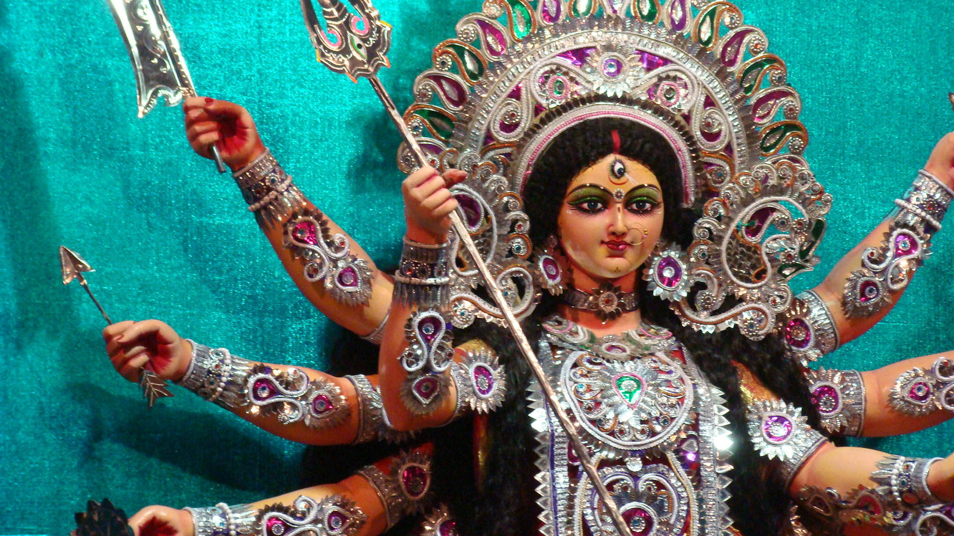 1920x1080 4k Durga Staty Wallpaper