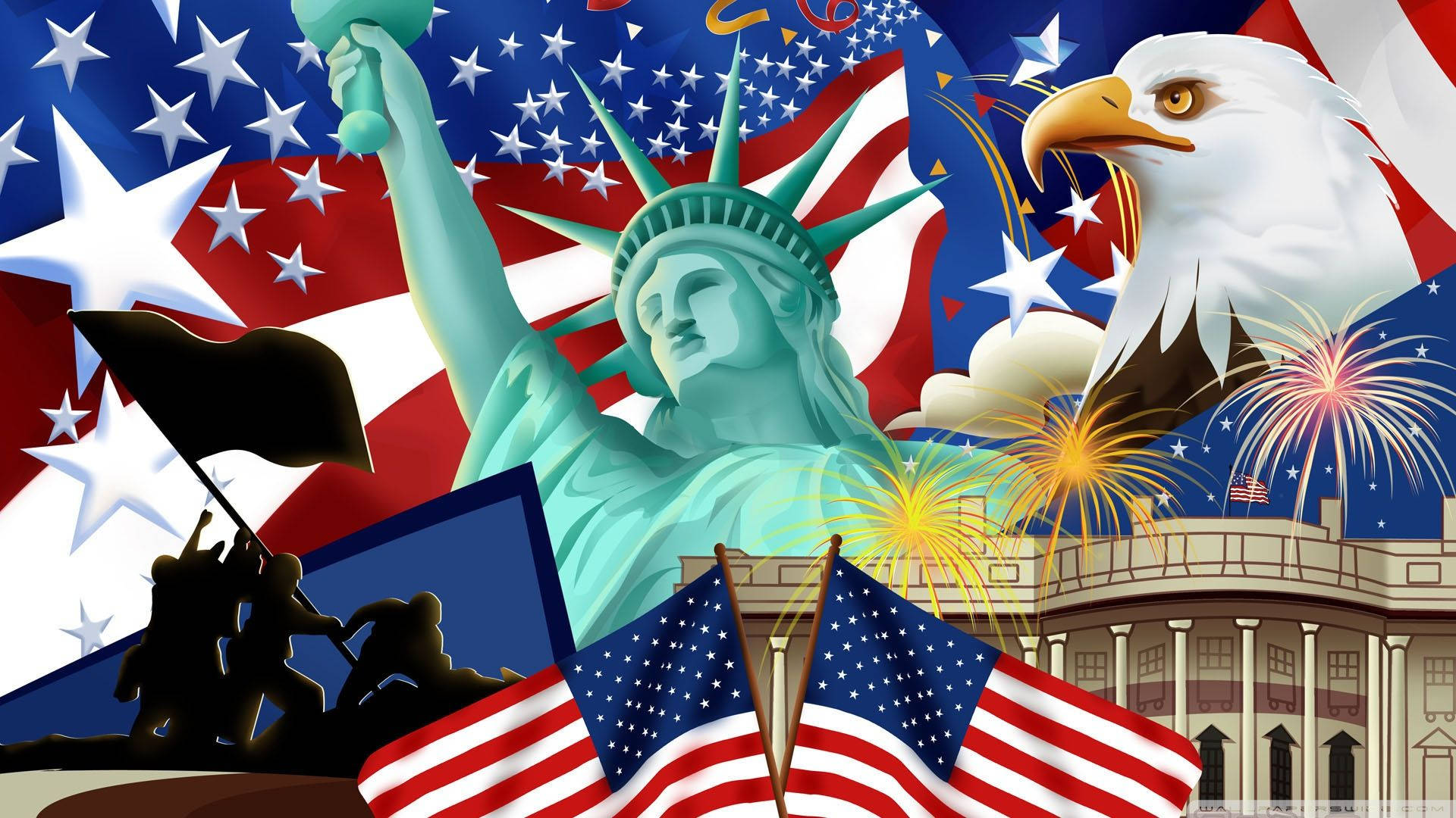 Celebrate America's Independence Day in Style Wallpaper