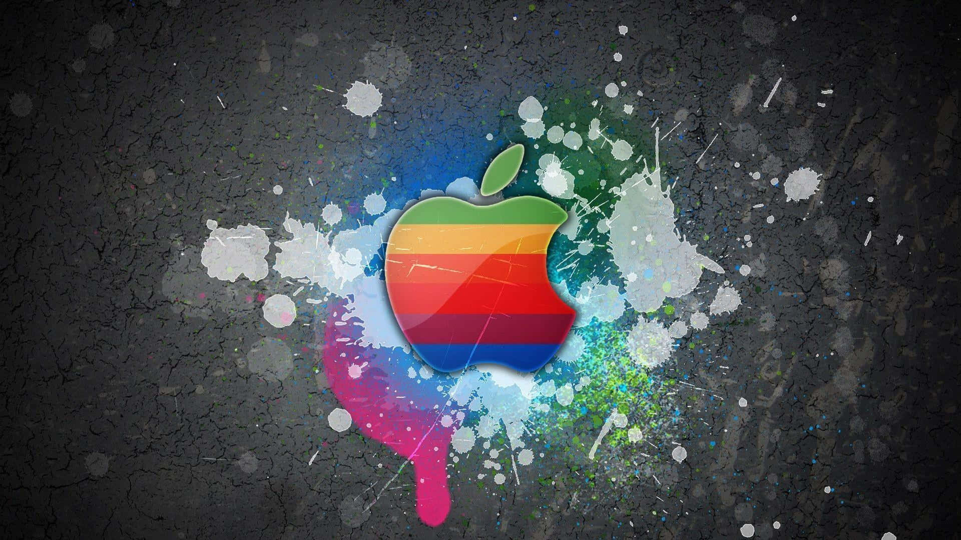 1920x1080 Apple Background Rainbow Colors Background