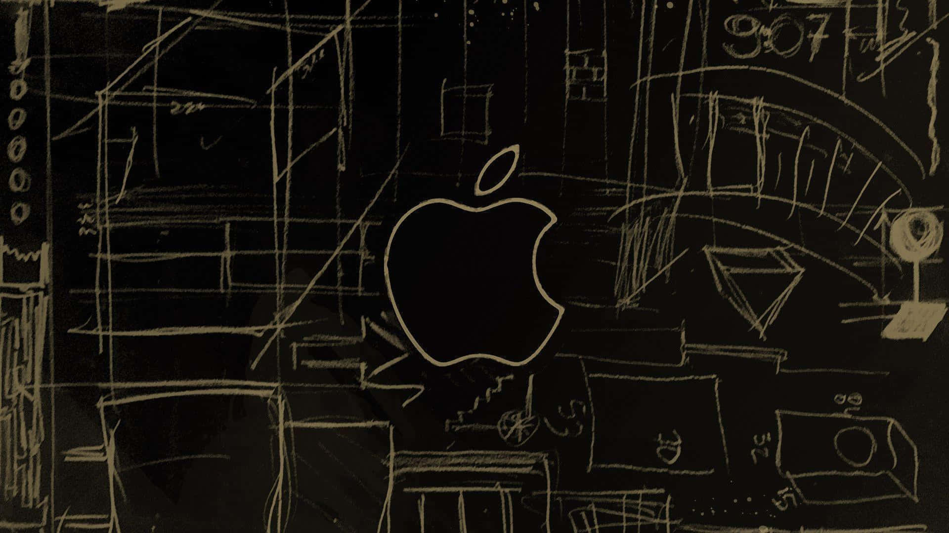 1920x1080 Apple Background Chalk Sketch Background