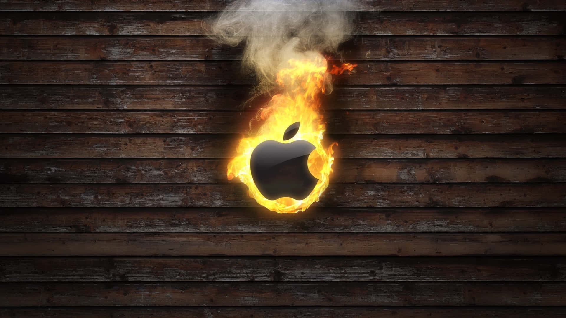 1920x1080 Apple Background Burning Effect