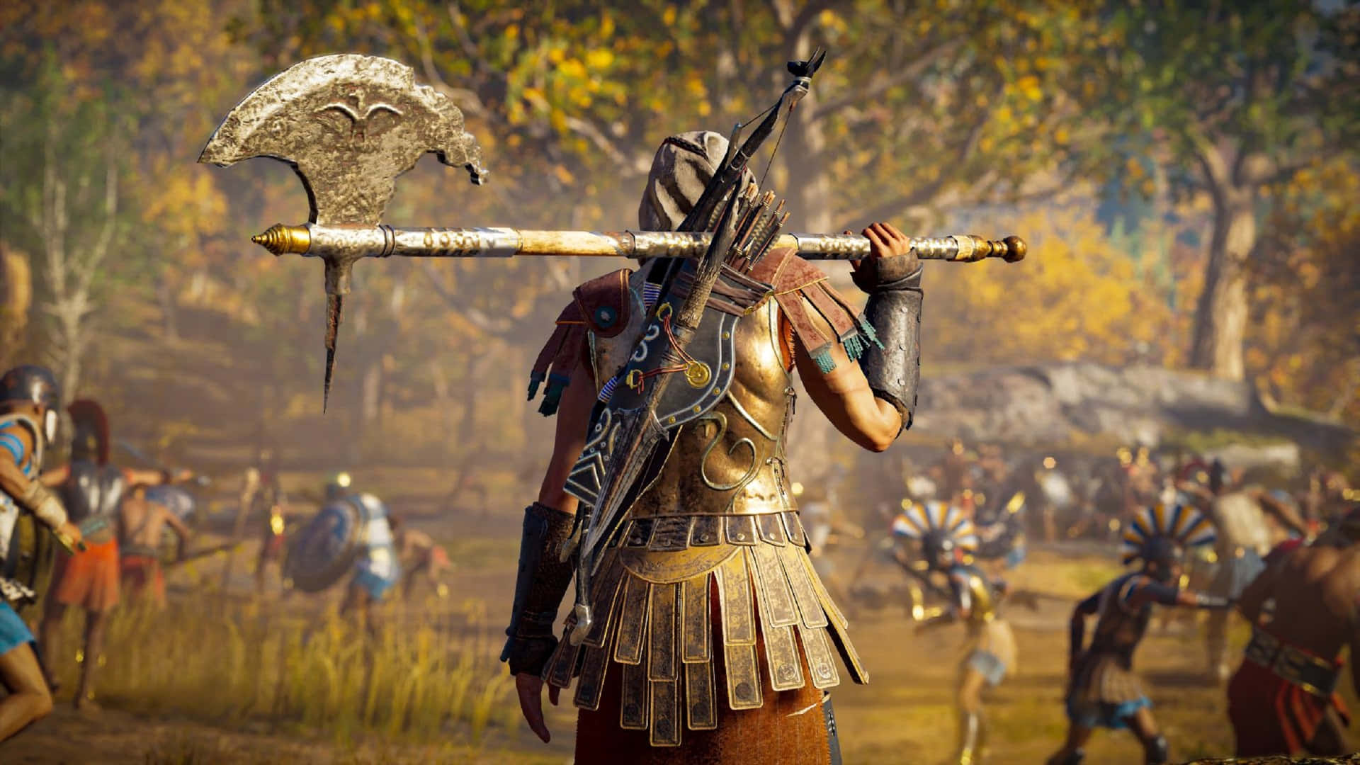 1920x1080 Assassin's Creed Odyssey Background Axe