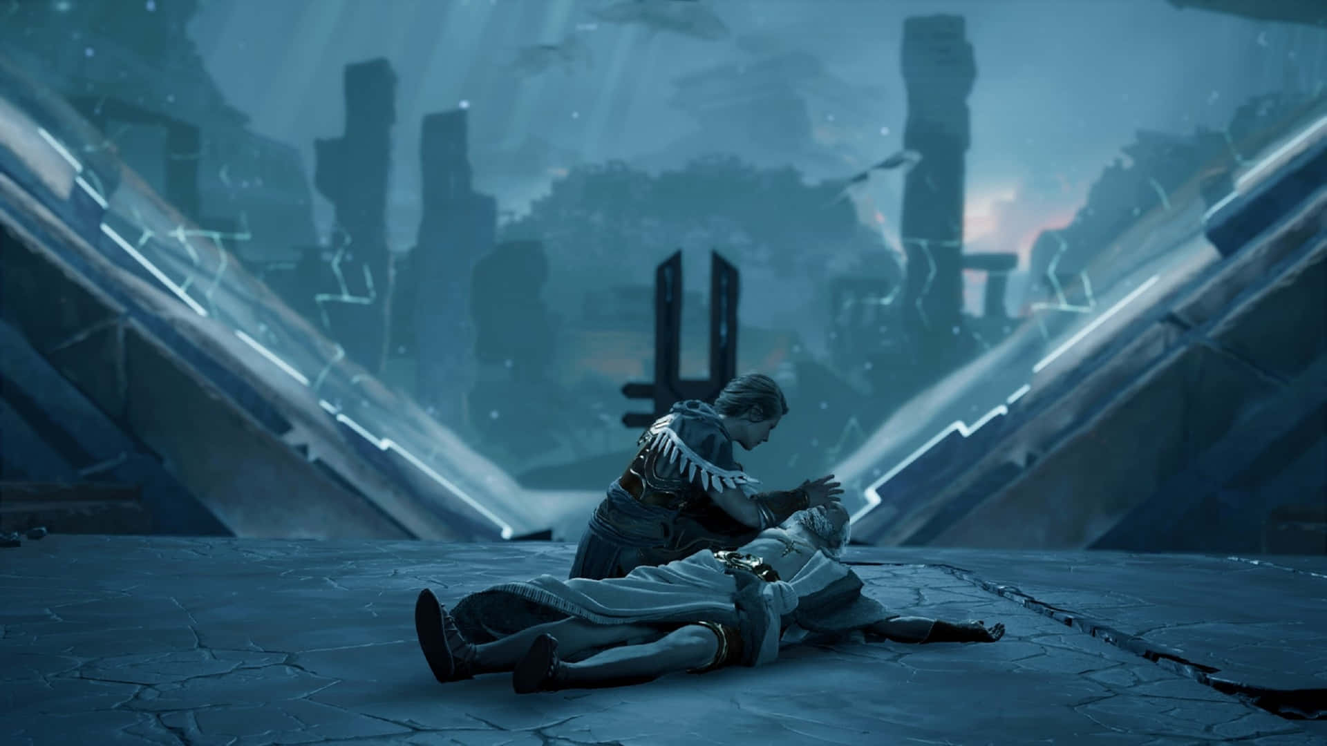 1920x1080bakgrundsbild För Assassin's Creed Odyssey Blå