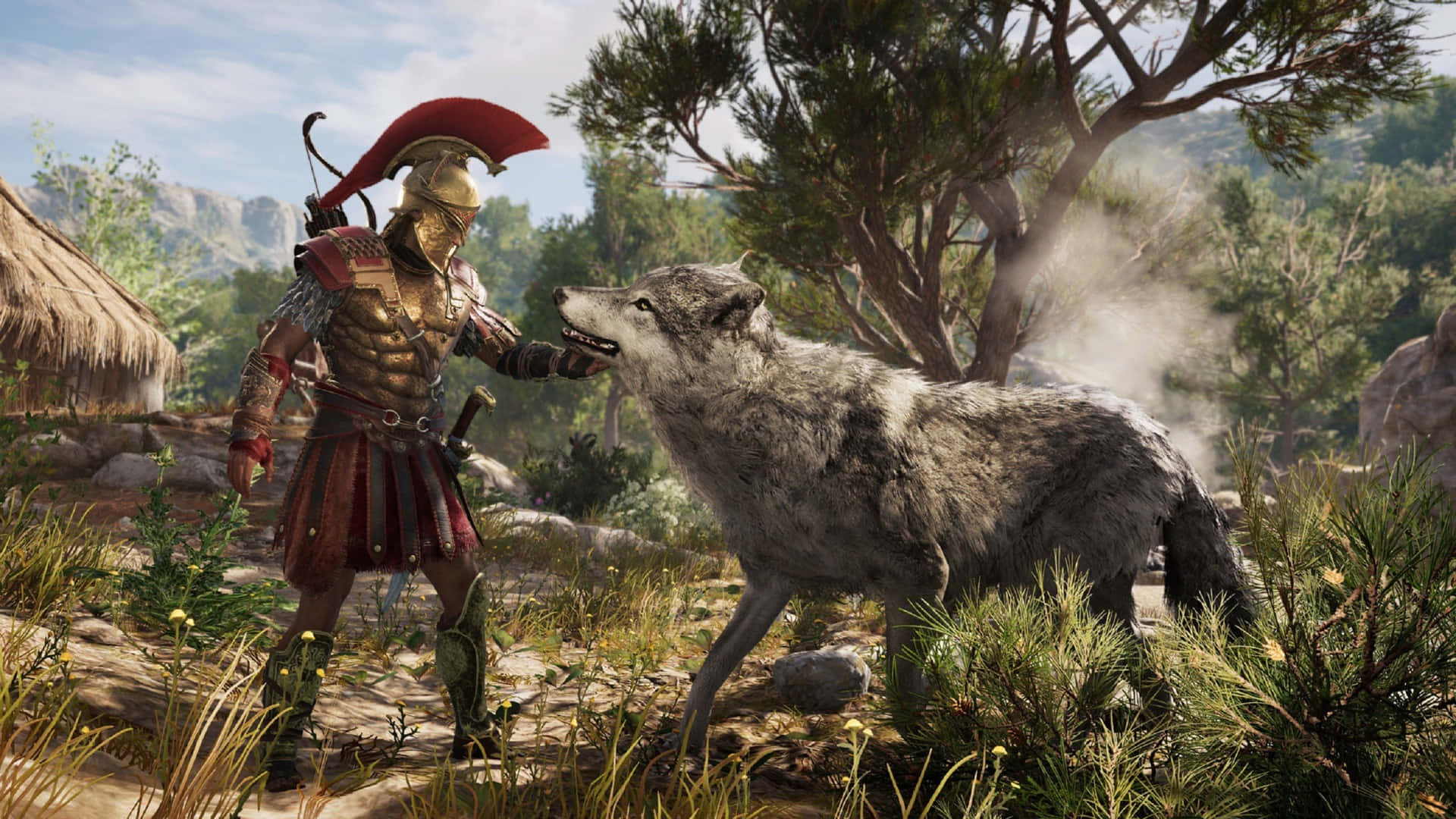 1920x1080 Assassin's Creed Odyssey Background Wolf