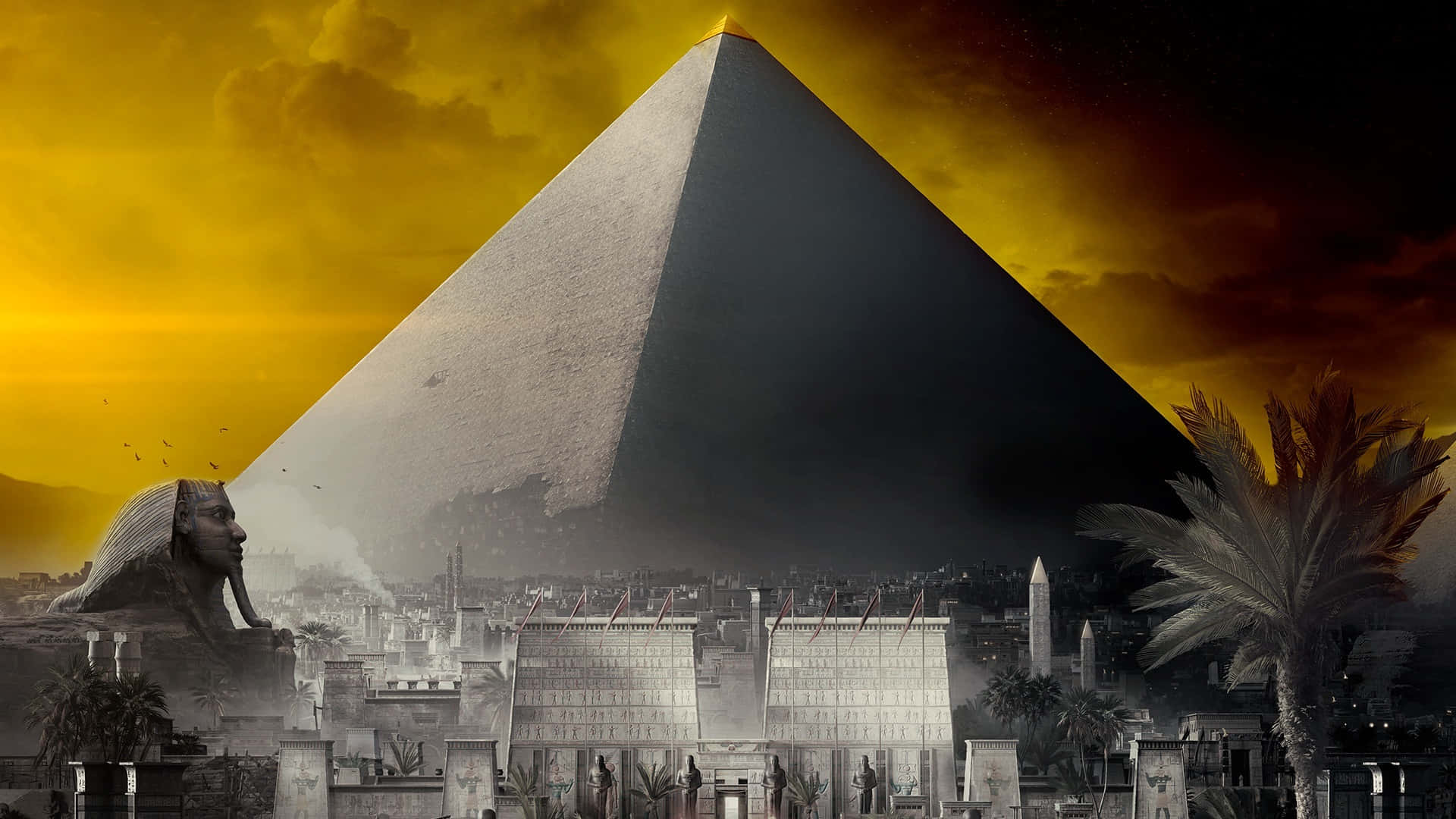 Pyramid, Sphinx 1920x1080 Assassin's Creed Origins Background