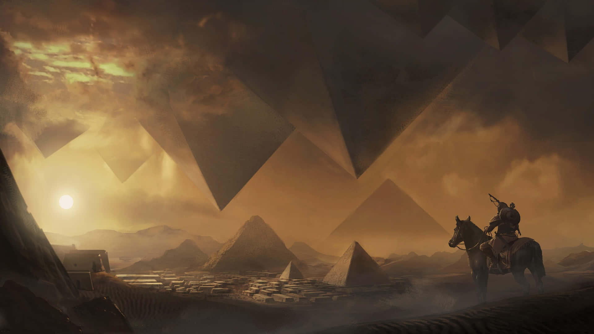 Upside Down Image 1920x1080 Assassin's Creed Origins Background
