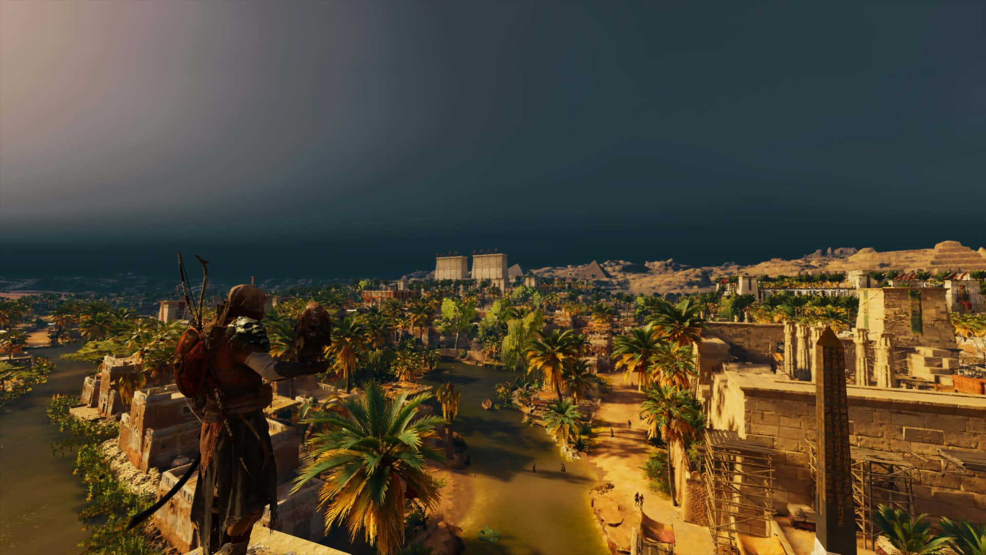 Bayek, Thebes Egypt 1920x1080 Assassin's Creed Origins Background