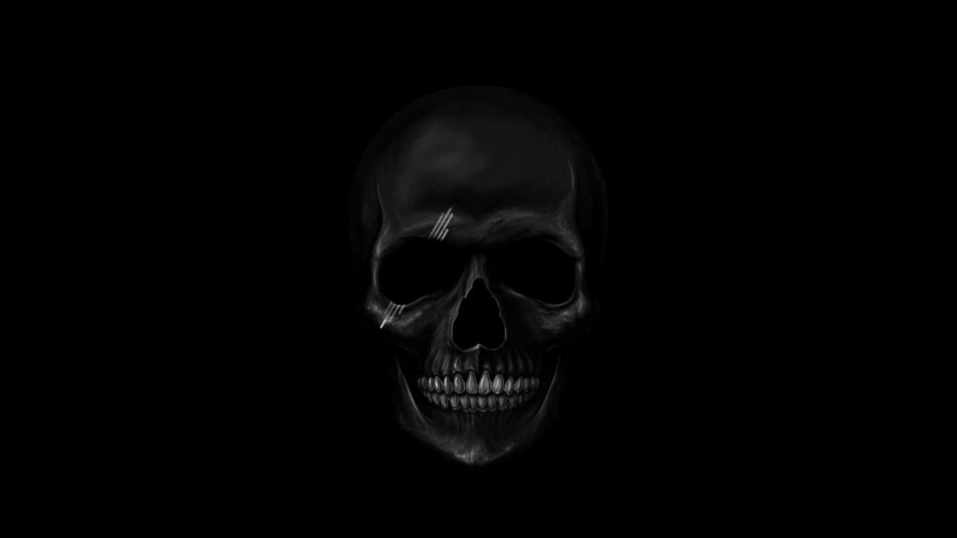 1920x1080 Black Dark Skull Poster Wallpaper