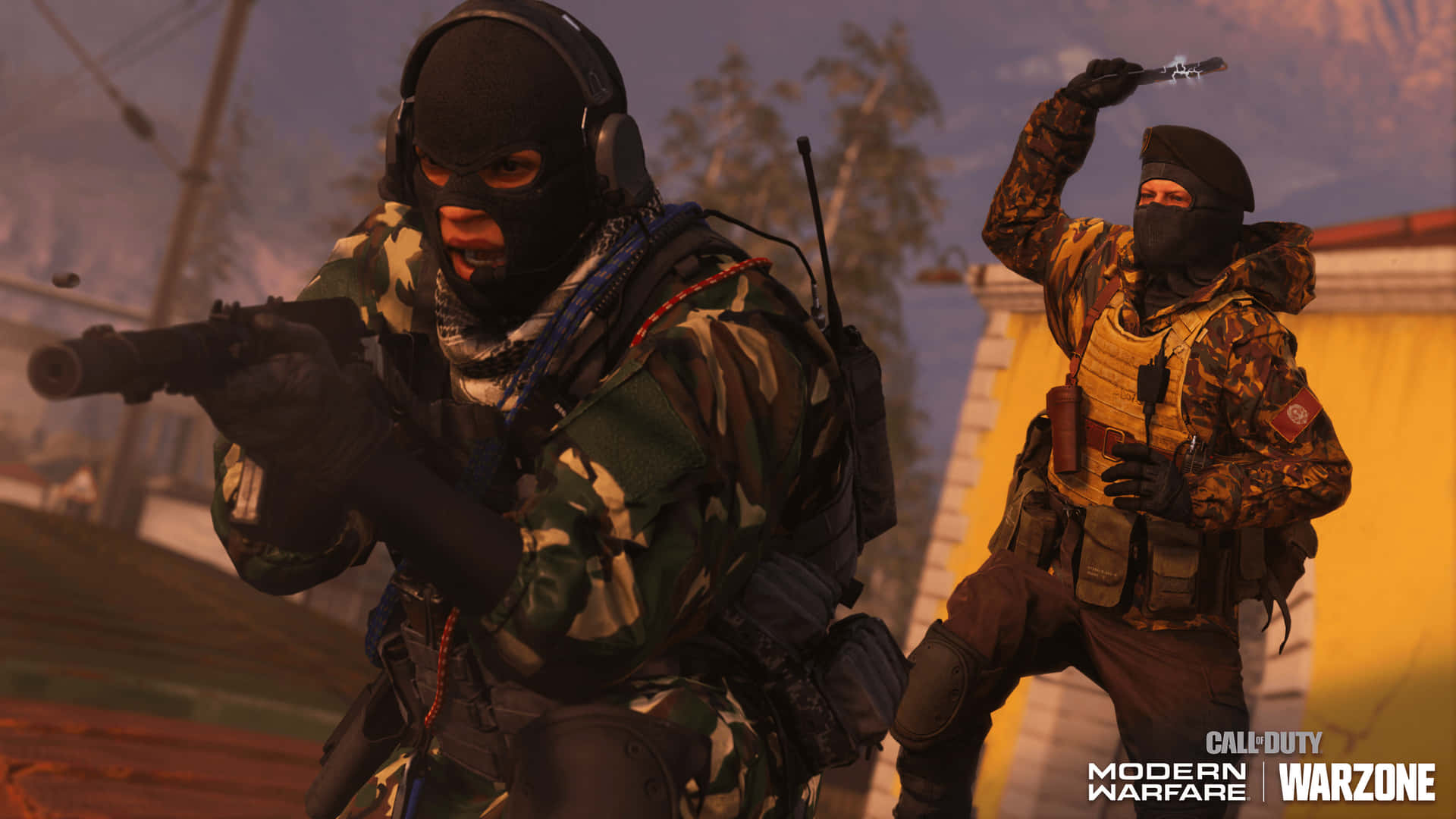 To soldater i et videospil
