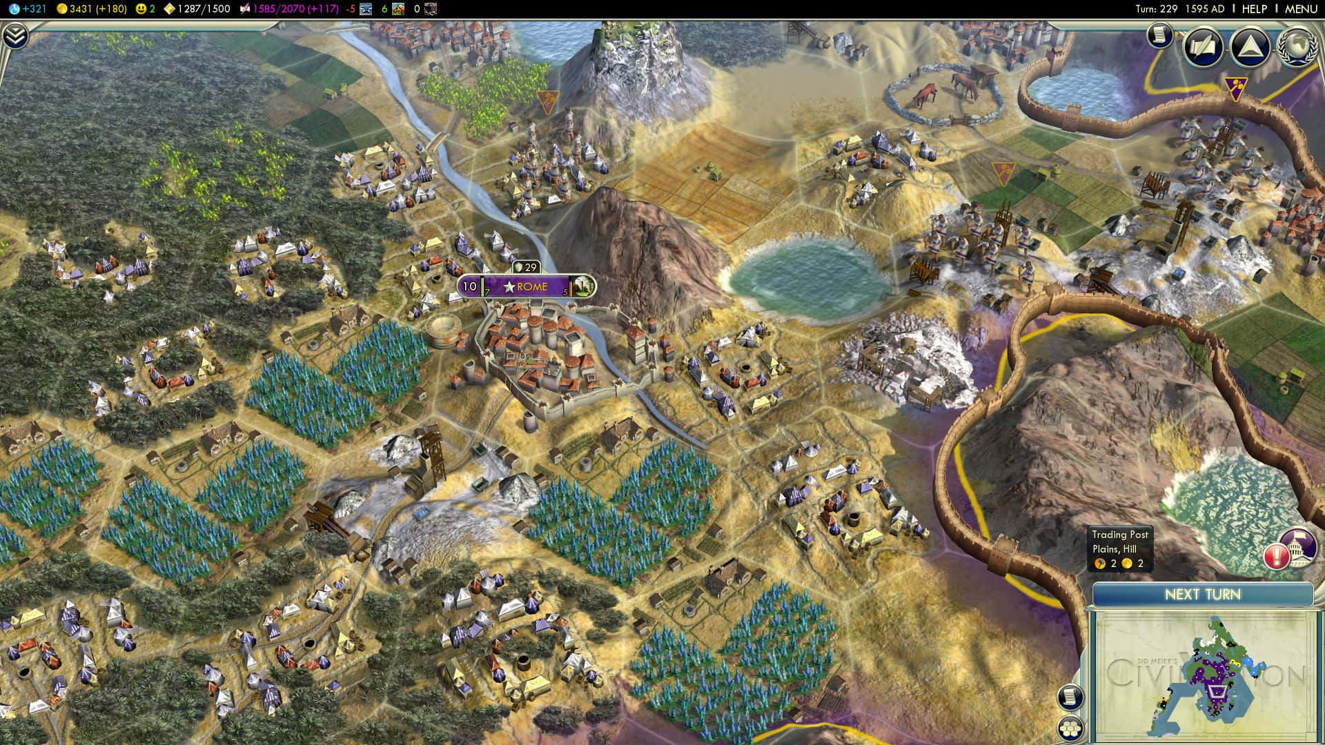 1920x1080 Civilization V Background Gameplay Zoom Out View Background