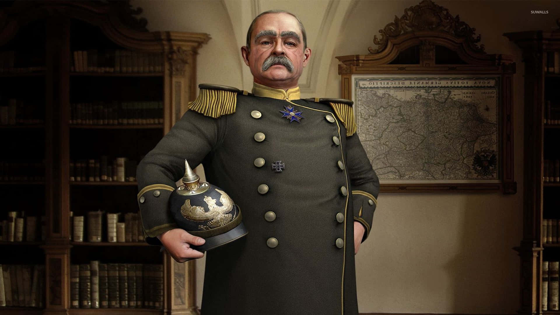 1920x1080 baggrund Otto Von Bismarck fra Tyskland af Civilization V