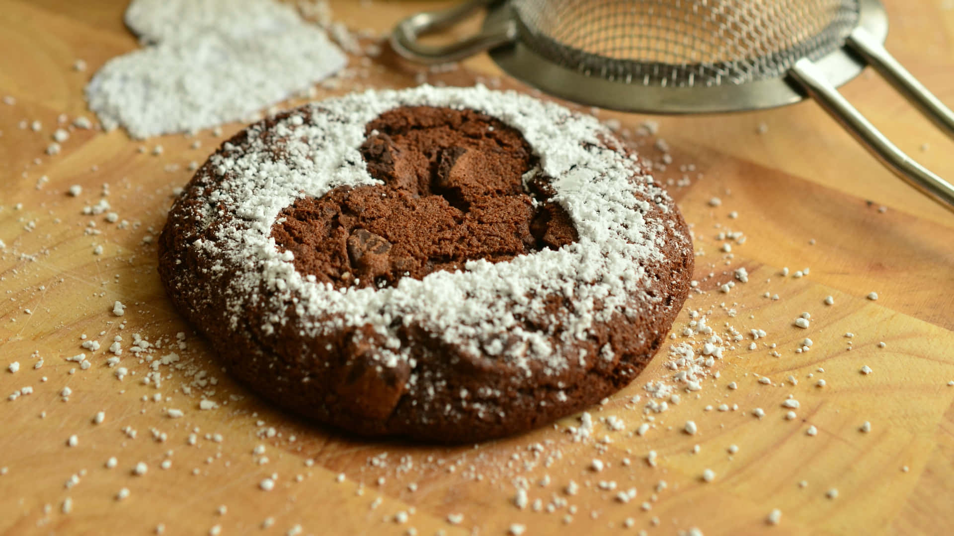 1920x1080 Cookie Baggrund Hjerte Knækket Chokolade Cookie