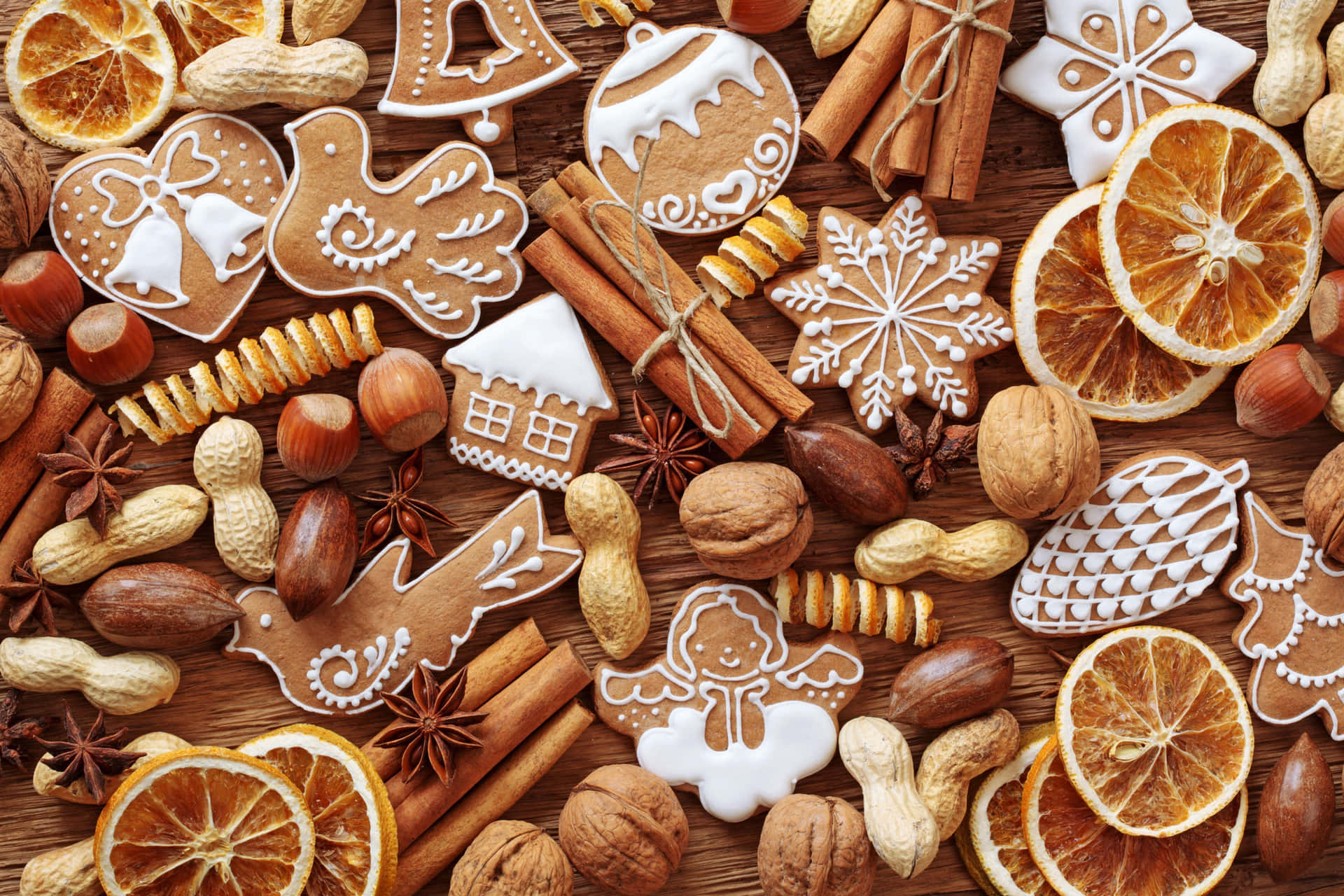 1920x1080 Cookies Background Various Shapes