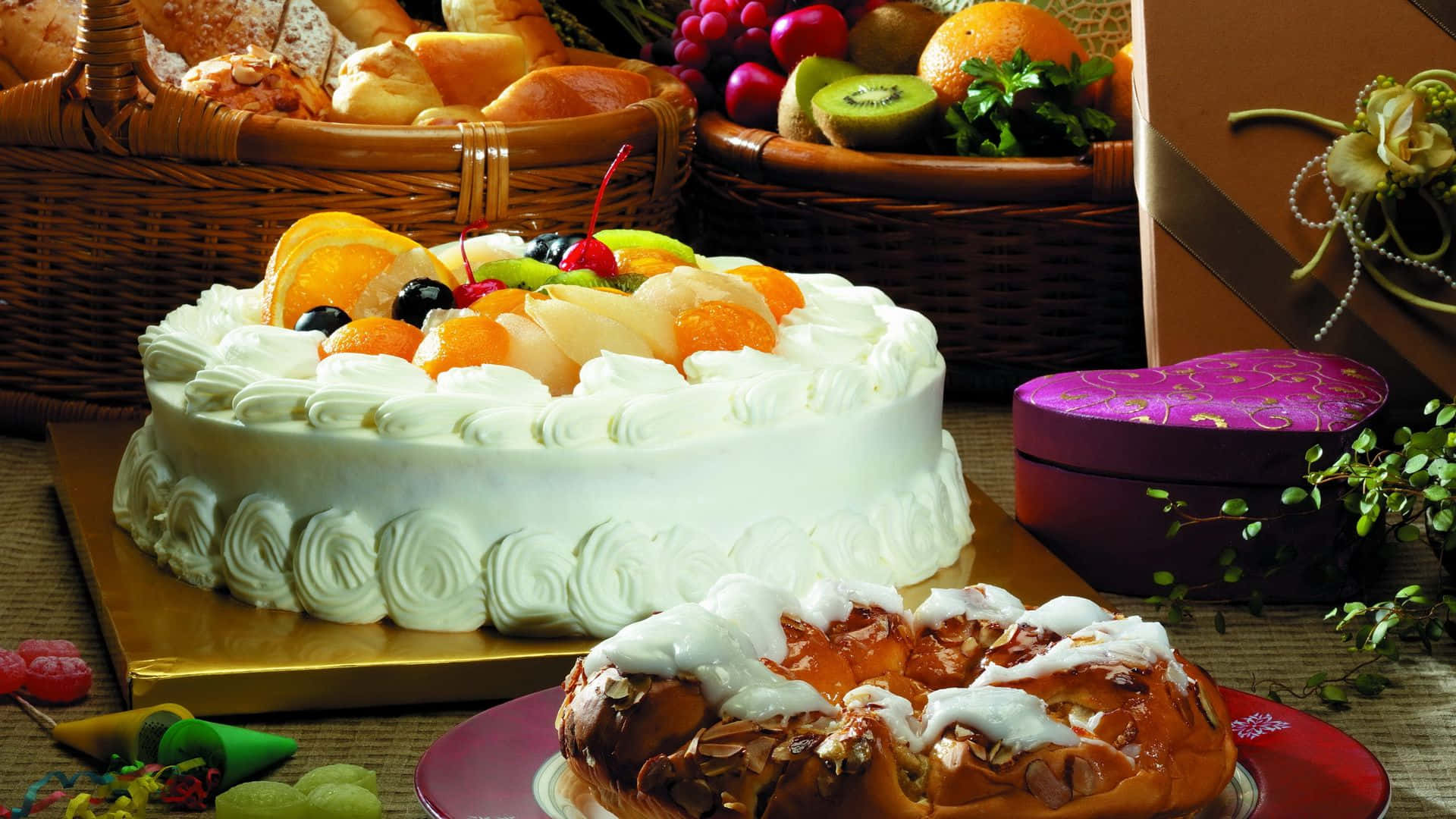 1920x1080 Desserts Background Cake On The Table Background