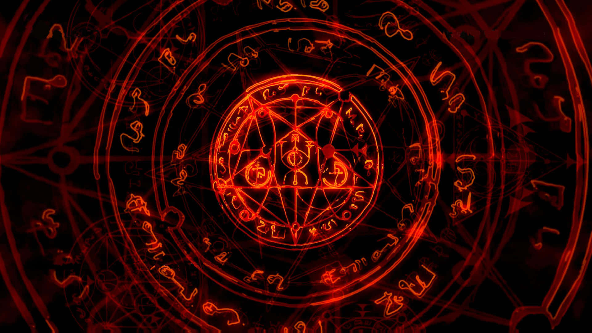 1920x1080 Doom Red Rune Effect Background