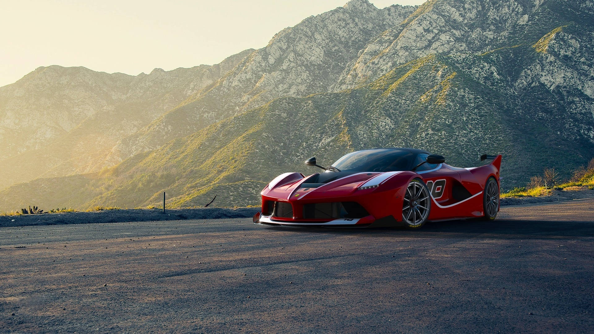 Enjoy The Speed Behind The Wheel Of A Ferrari Wallpaper