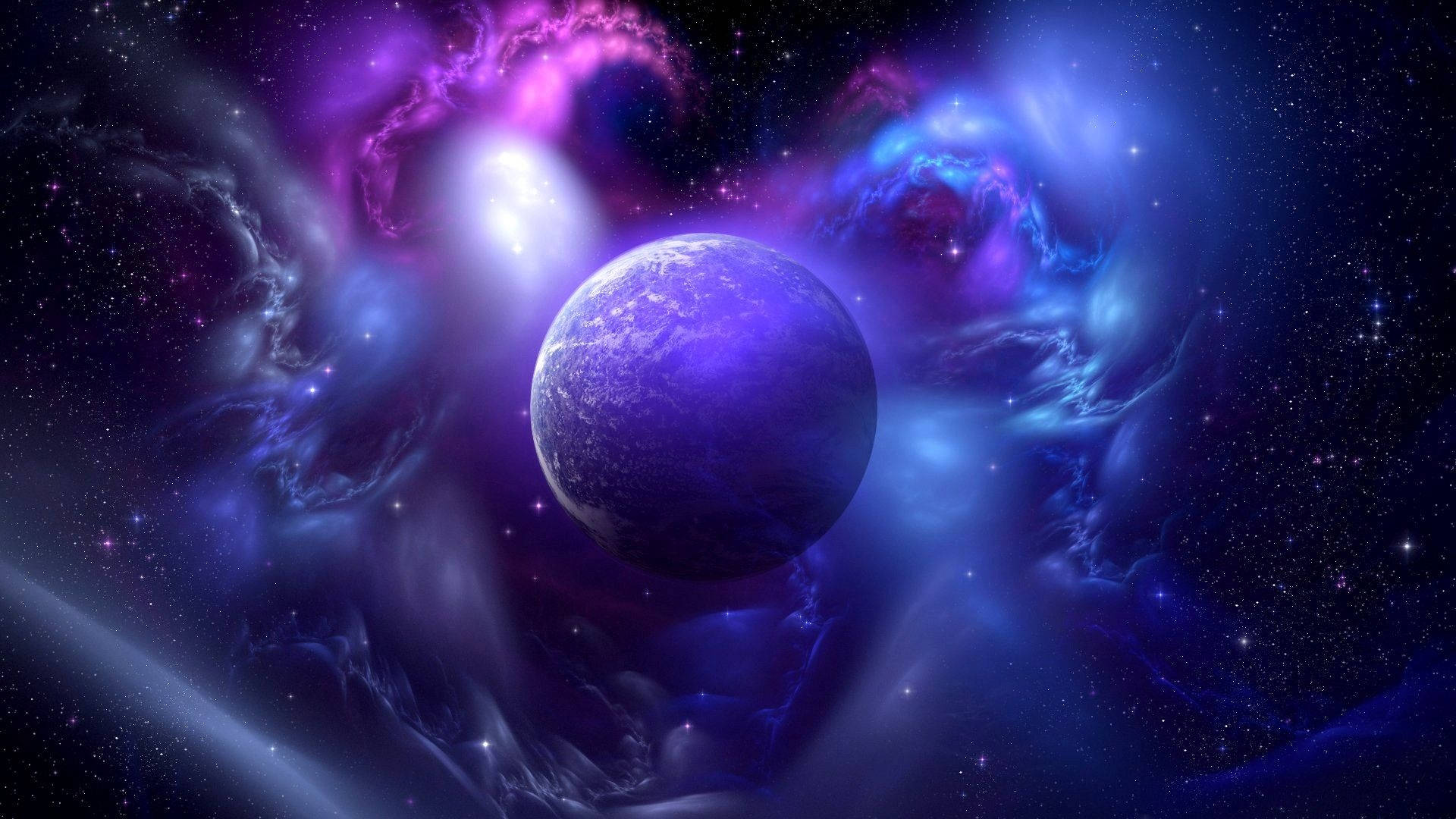 Blue And Purple Planet 1920x1080 HD Space Wallpaper