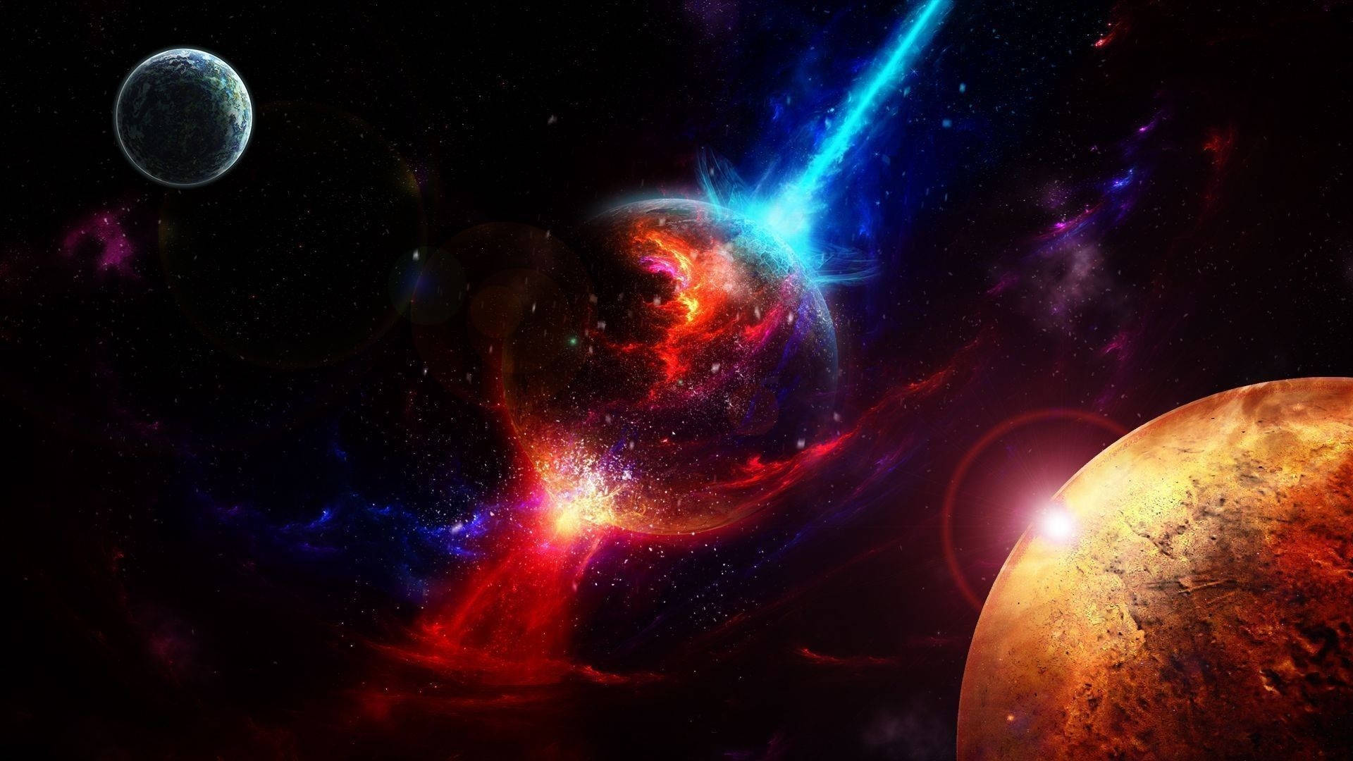 Planet Explosion 1920x1080 HD Space Wallpaper