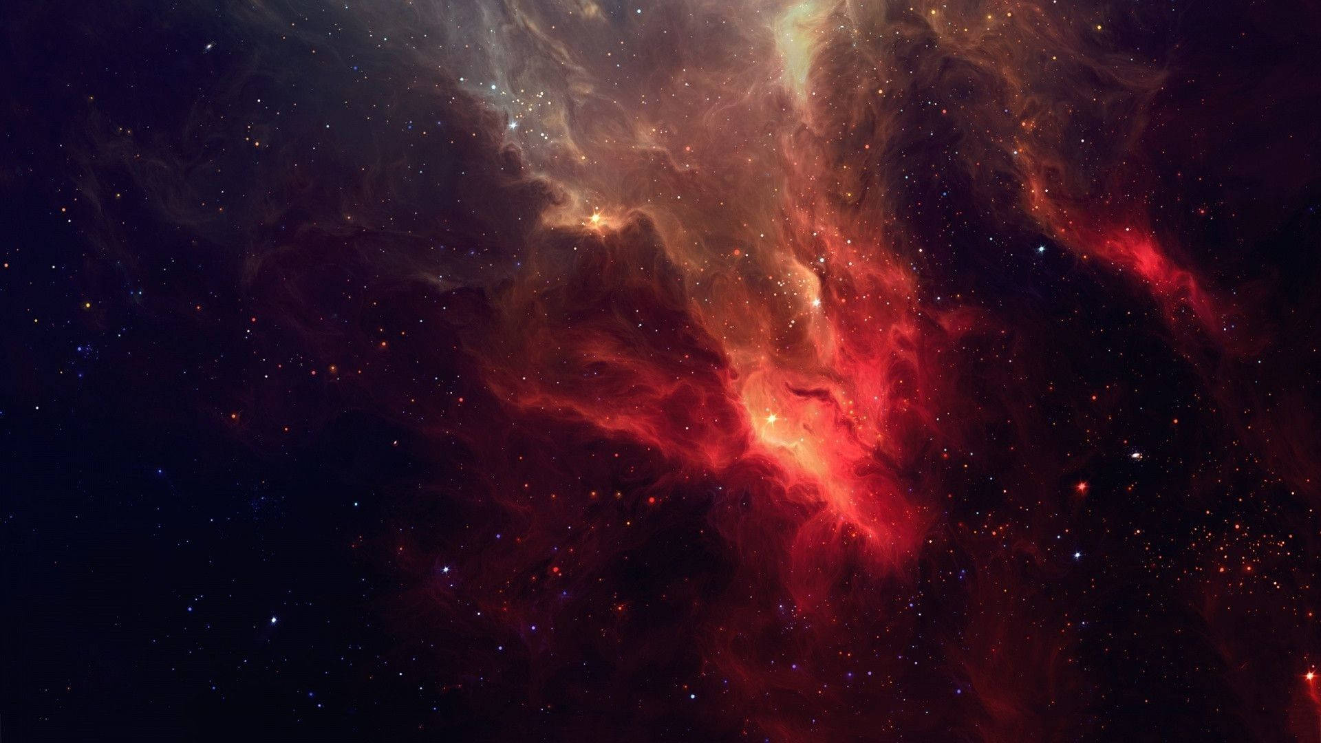 Red Nebula 1920x1080 HD Space Wallpaper