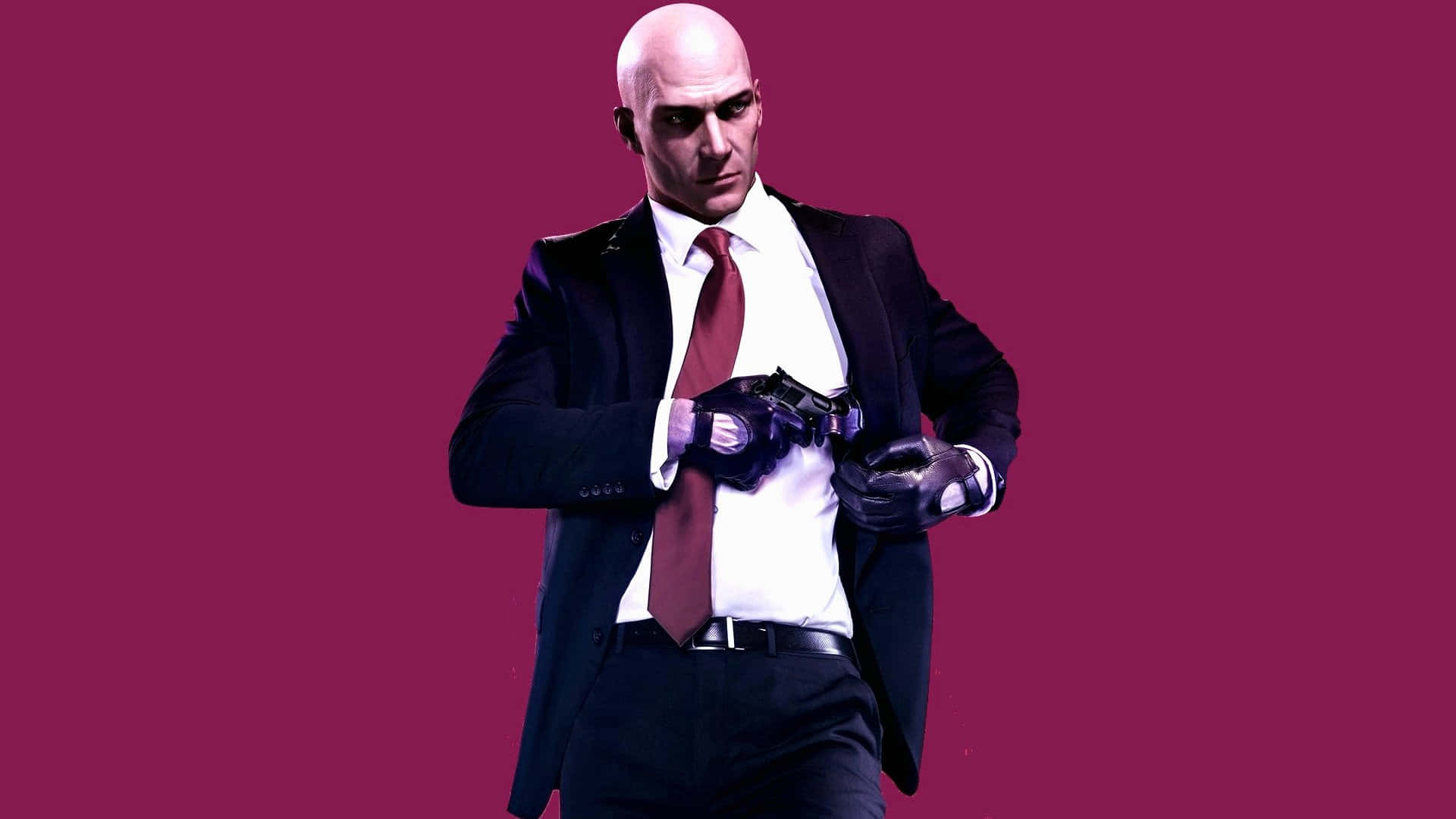 A Man In A Suit And Tie Holding A Gun