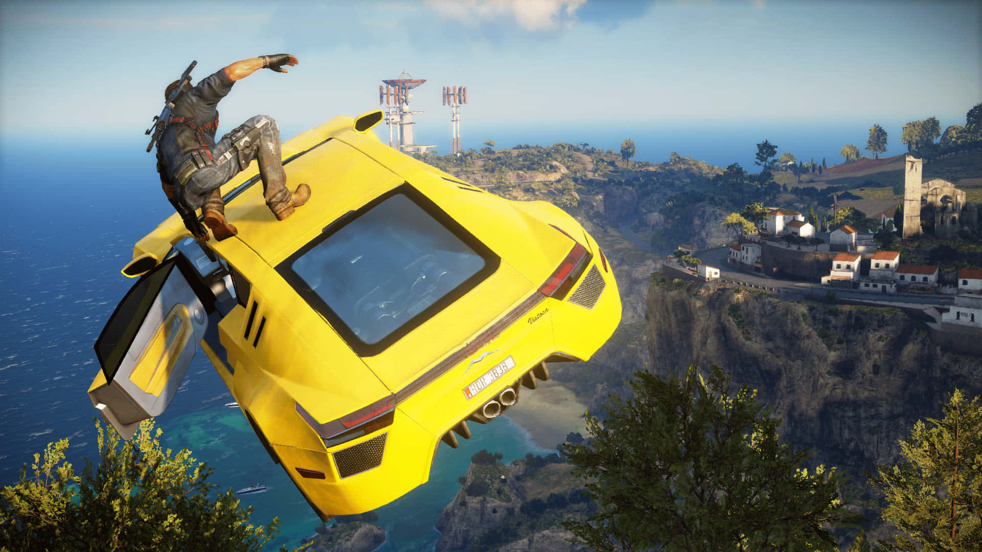 1920x1080 Just Cause 4 Background Yellow Car