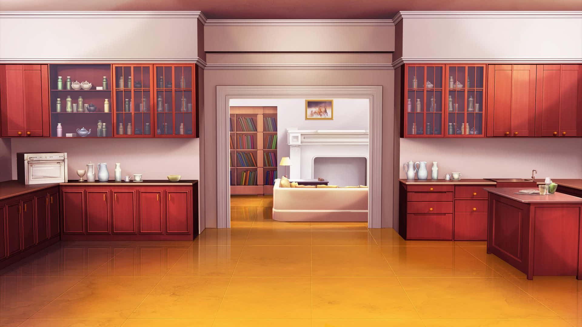 Kitchen Japanese Anime Style Background Kitchen Japanese Animation Kitchen  Japanese Background Image And Wallpaper for Free Download