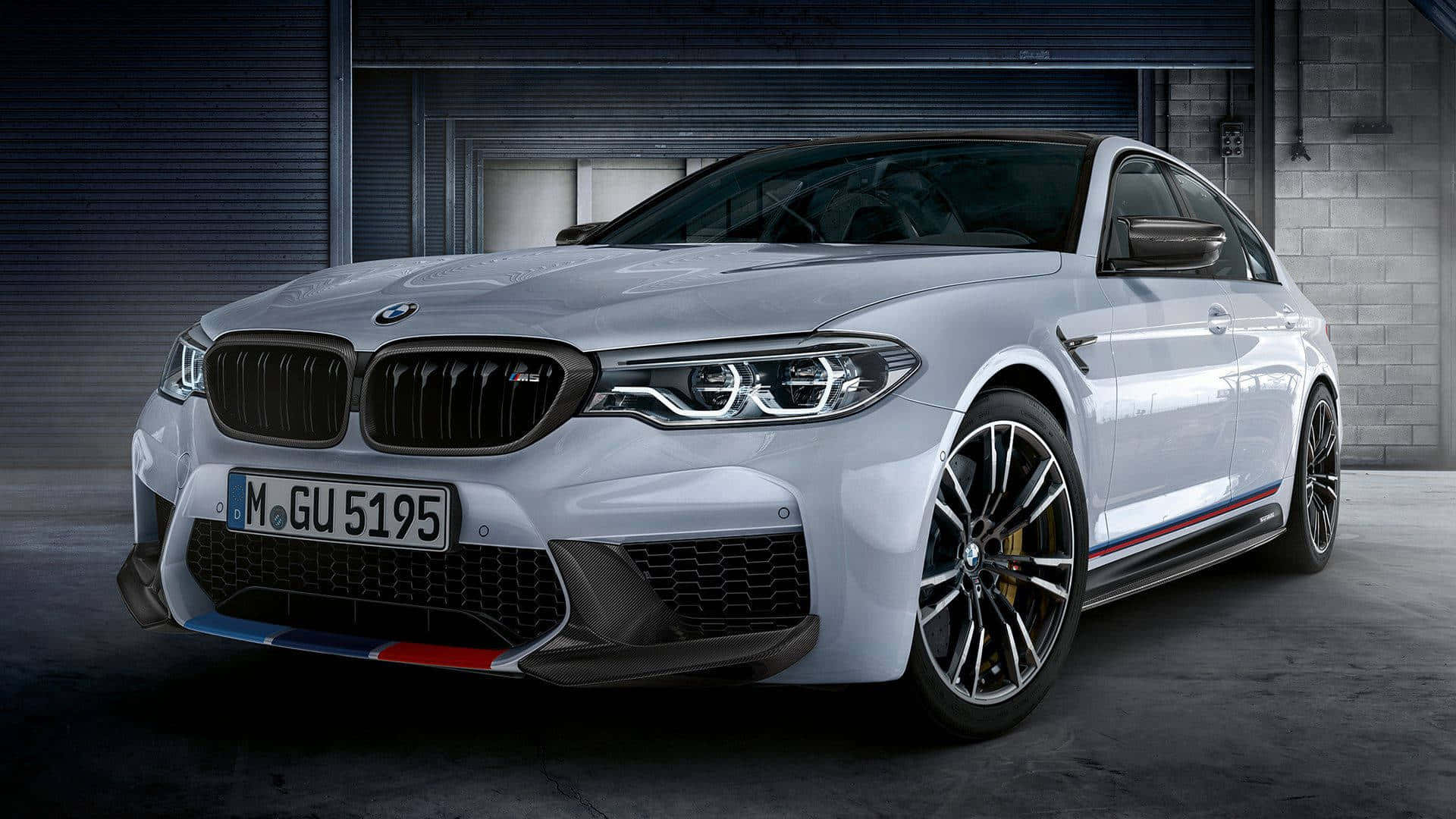 BMW M5 Against Roll Up Doors 1920x1080 M Series Background