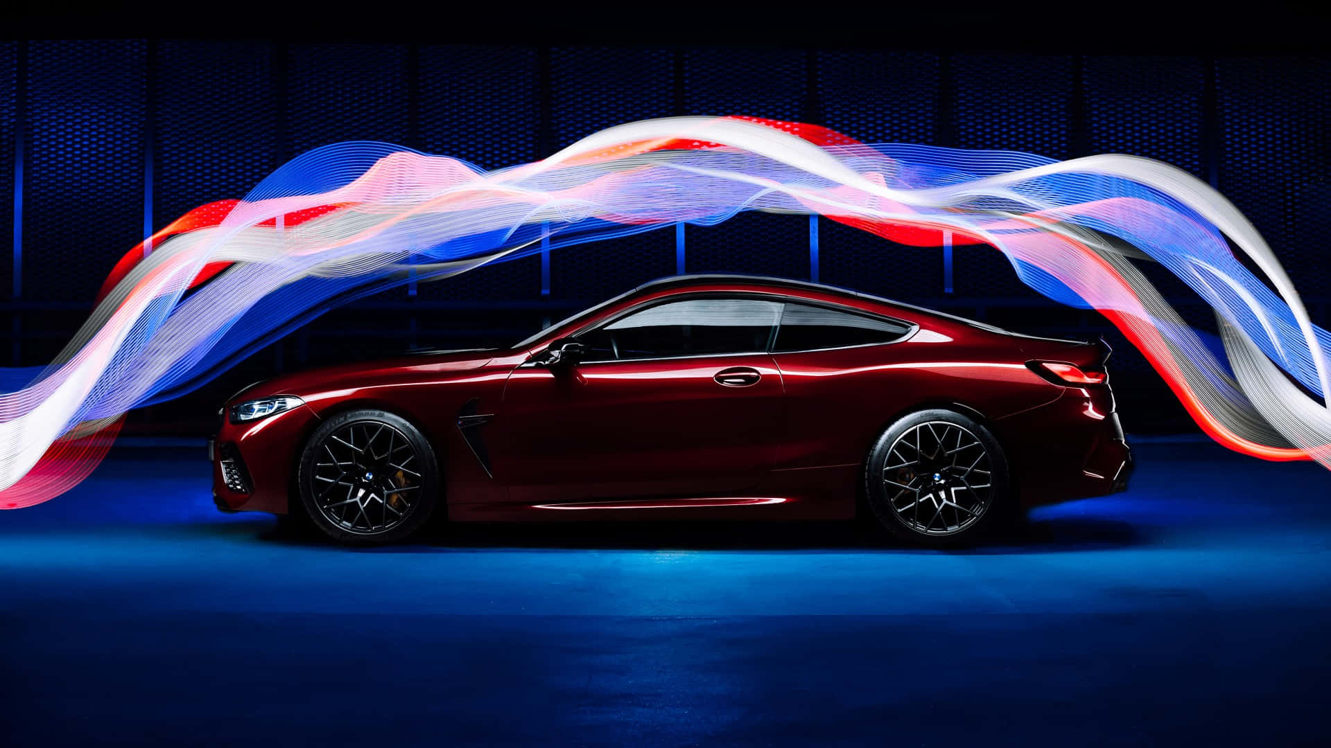 Red BMW M8 Side Profile 1920x1080 M Series Background