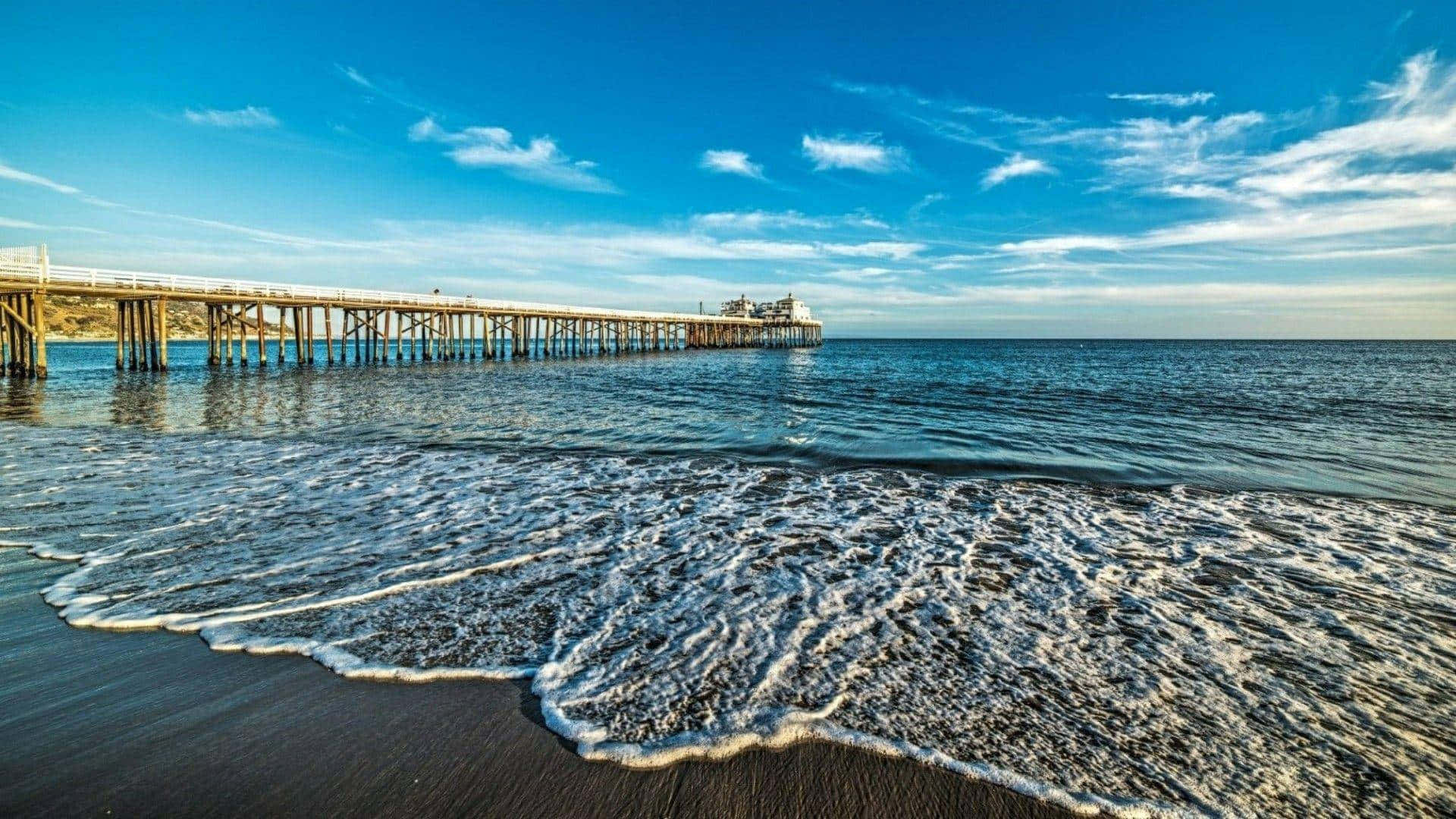 Atemberaubendermalerischer Blick Auf Den Strand In Malibu, Kalifornien