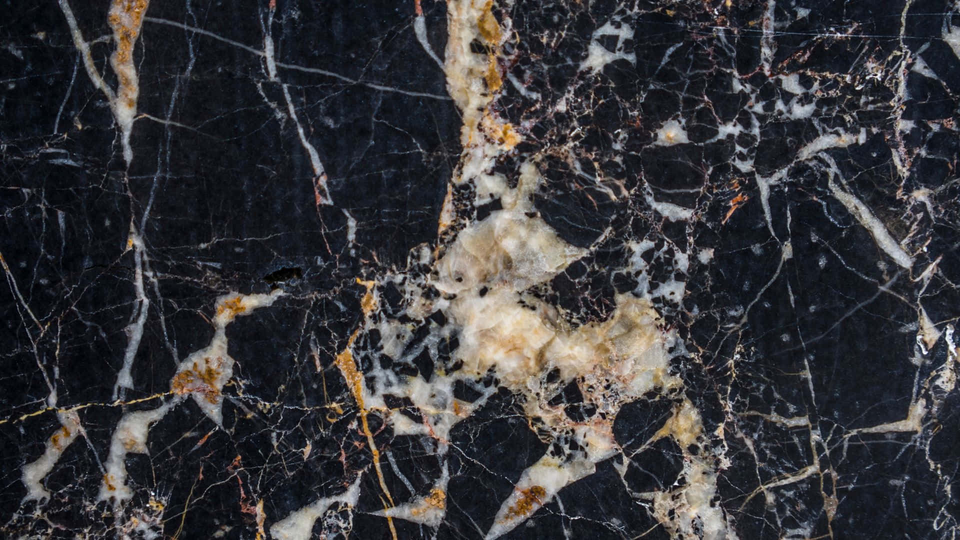 Black Marble With Gold And Brown Streaks