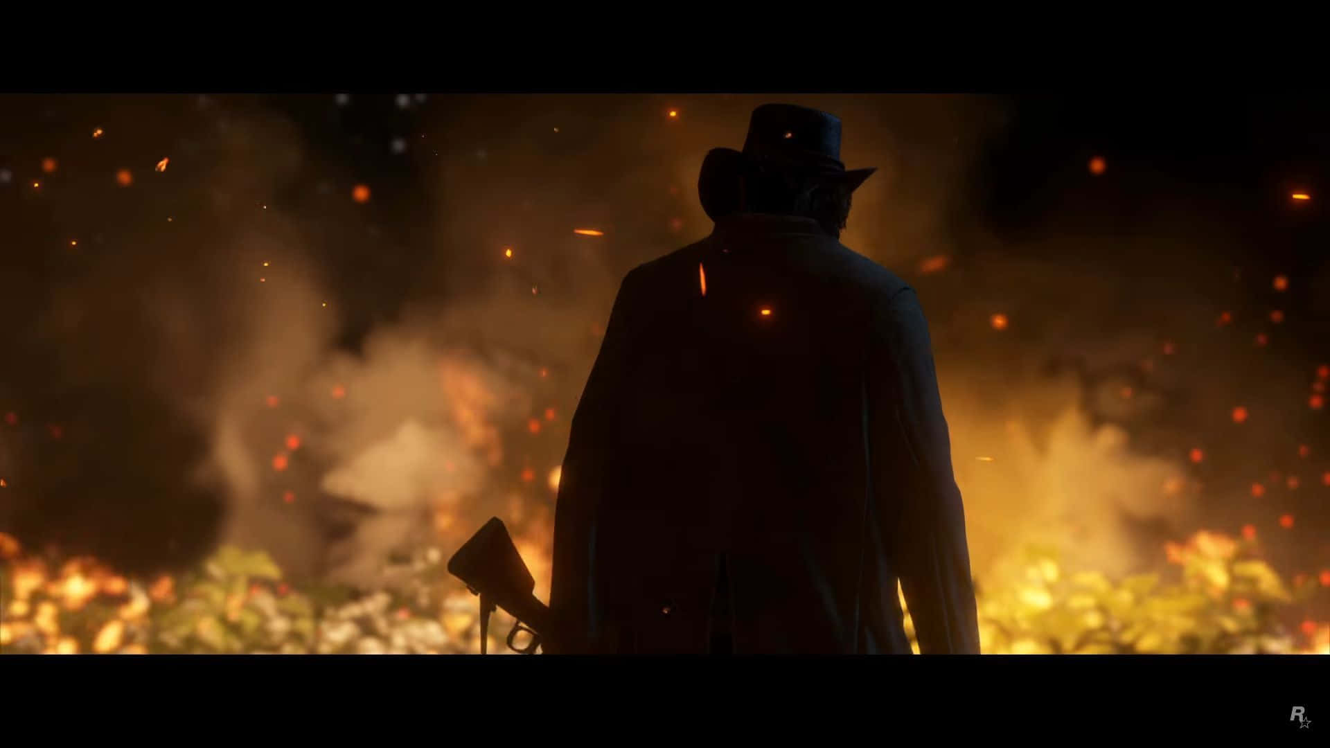 Shadow Fire Flames 1920x1080 Red Dead Redemption 2 Background